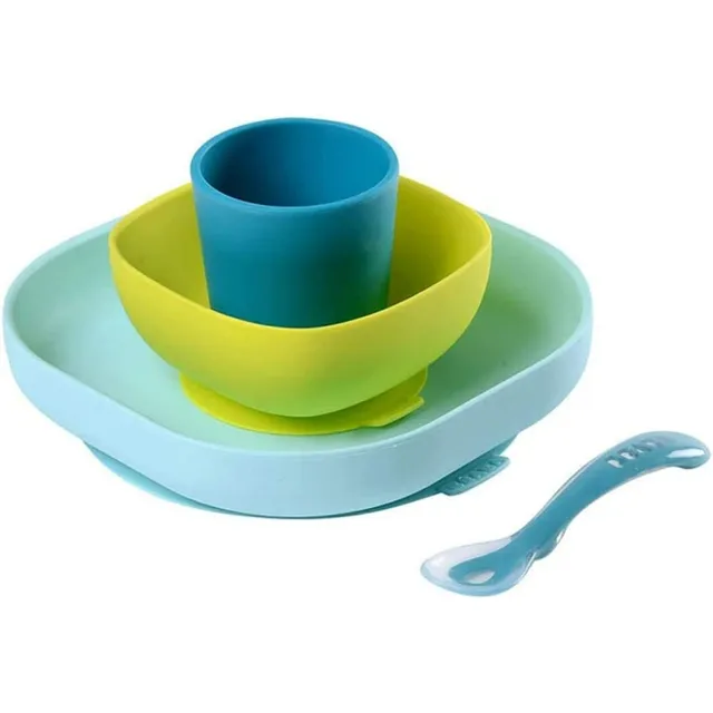 b-aba-silikon-essensset-f-r-babys-4-teilig-mit-saugnapf-teller-sch-ssel-glas-und image 1