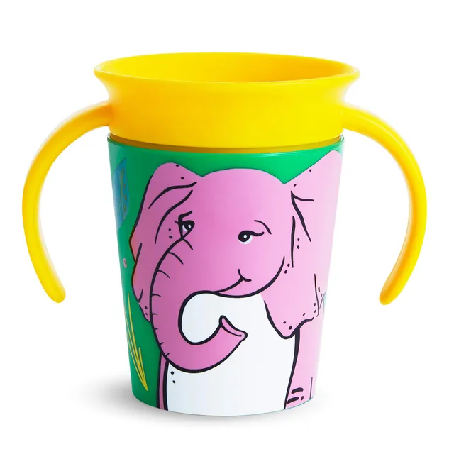 munchkin-miracle-360-wildlove-trinklernbecher-schnabelloser-kinderbecher-mit-tie image 1