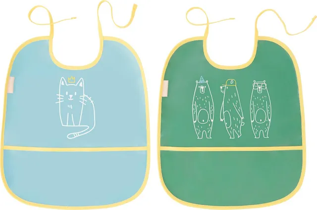 badabulle-l-tzchen-2er-set-wasserfeste-babyl-tzchen-mit-auffangtasche-verstellba image 1
