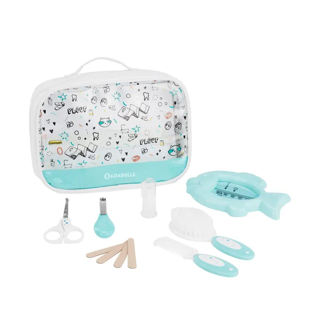 badabulle-baby-splash-pflegeset-7-teilig-babypflege-set-mit-thermometer-b-rste-k image 1