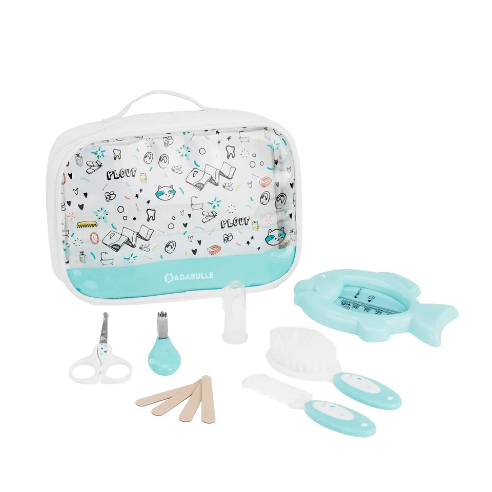 badabulle-baby-splash-pflegeset-7-teilig-babypflege-set-mit-thermometer-b-rste-k image 1