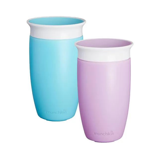 munchkin-miracle-360-trinkbecher-2er-pack-296-ml-blau-lila-auslaufsicher-bpa-fre image 1