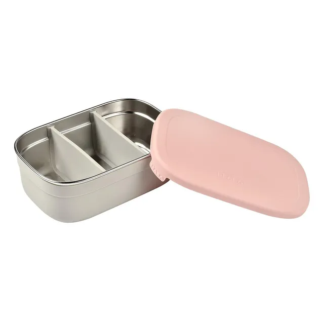b-aba-lunchbox-kinder-auslaufsichere-edelstahl-brotdose-mit-f-chern-und-silikonh image 1