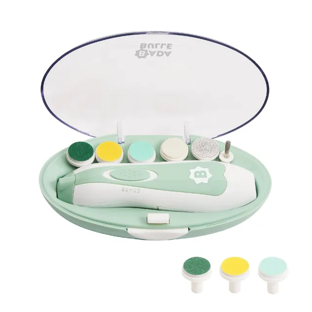badabulle-elektrische-nagelfeile-baby-nagelpflegeset-mit-6-aufs-tzen-3-nachf-llp image 1