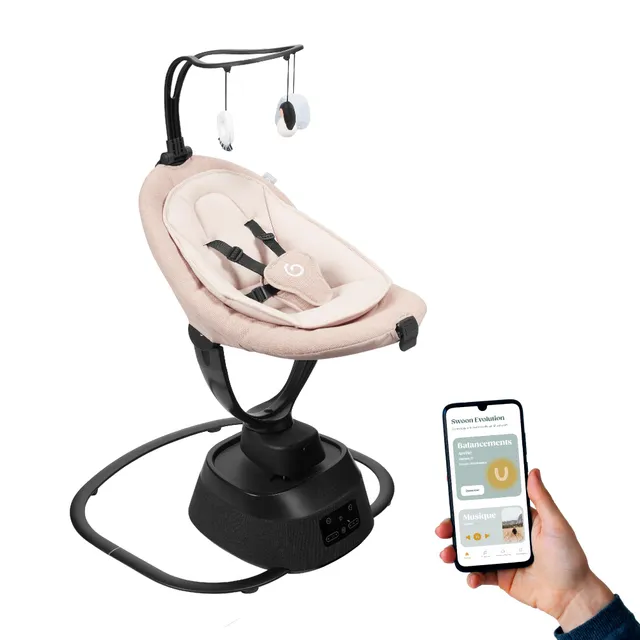 babymoov-swoon-evolution-connect-elektrische-babyschaukel-mocca-mit-app-steuerun image 1