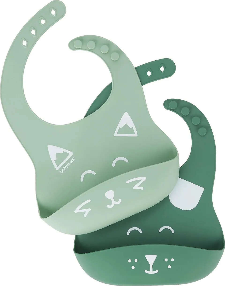 babymoov-bib-isy-silikon-l-tzchen-mit-auffangschale-2er-set-verstellbar-wasserab image 1