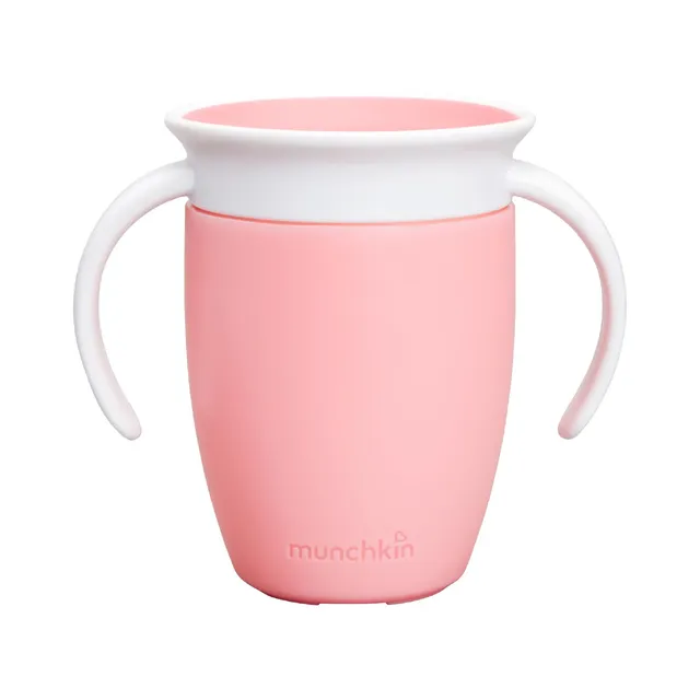 munchkin-miracle-360-trinklernbecher-mit-griffen-auslaufsicher-ab-6-monaten-rosa image 1