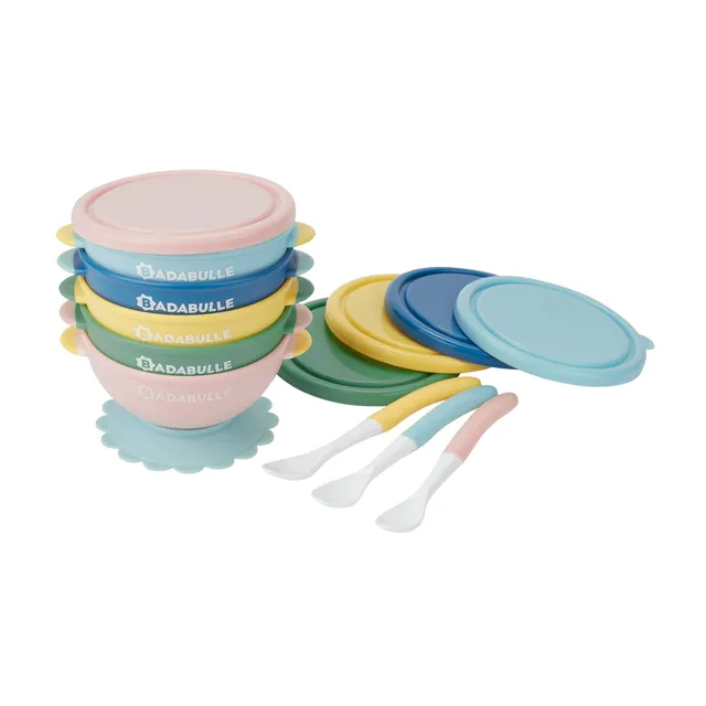 badabulle-funcolor-bowls-5er-set-breischalen-mit-saugnapf-3-babyl-ffel-330-ml-he image 1