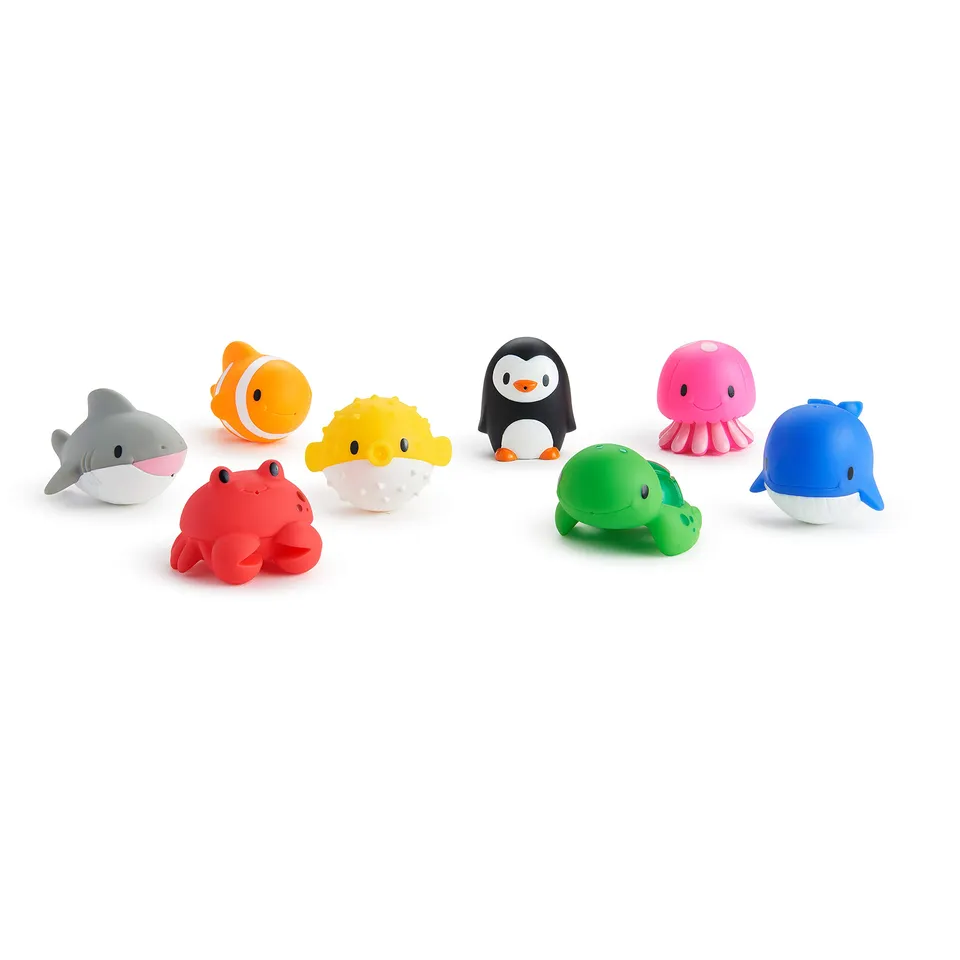 munchkin-ocean-squirters-badespielzeug-8er-pack-schwimmende-spritztiere-meeresti image 1