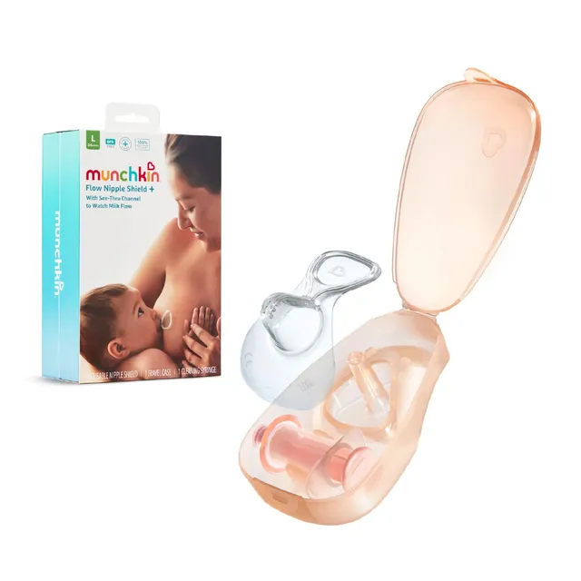 munchkin-flow-nipple-shield-24-mm-starter-kit-brustwarzenschild-mit-sichtbarem-m image 1