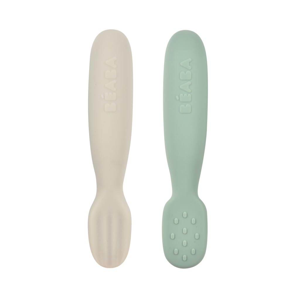 b-aba-babyl-ffel-2er-set-1-lebensjahr-silikon-pre-l-ffel-mit-ergonomischem-griff image 1