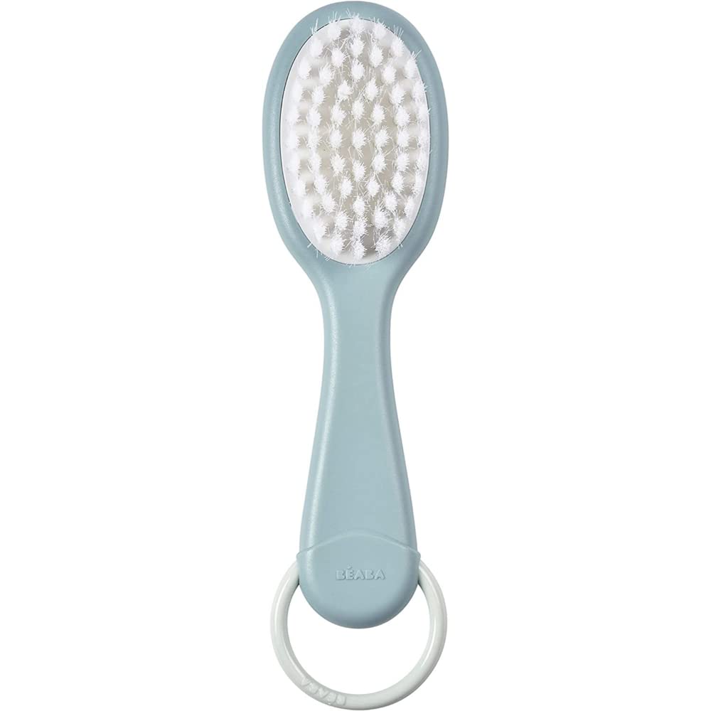 b-aba-baby-kamm-haarb-rste-2-in-1-set-mit-integriertem-staufach-weichen-nylonbor image 2