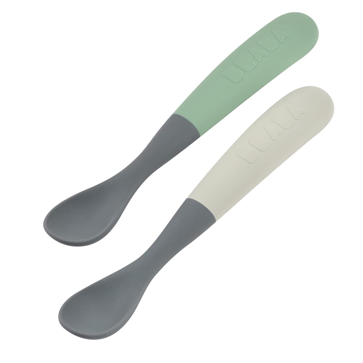 b-aba-2er-set-silikonl-ffel-f-r-babys-ab-4-monaten-flexibel-abgerundete-spitze-e image 1