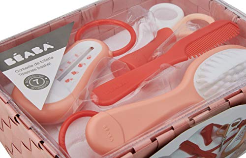 b-aba-toilettenkorb-orange-5-teiliges-baby-pflege-set-mit-badethermometer-schere image 6