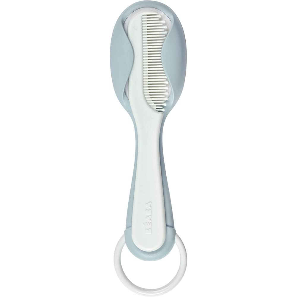 b-aba-baby-kamm-haarb-rste-2-in-1-set-mit-integriertem-staufach-weichen-nylonbor image 1