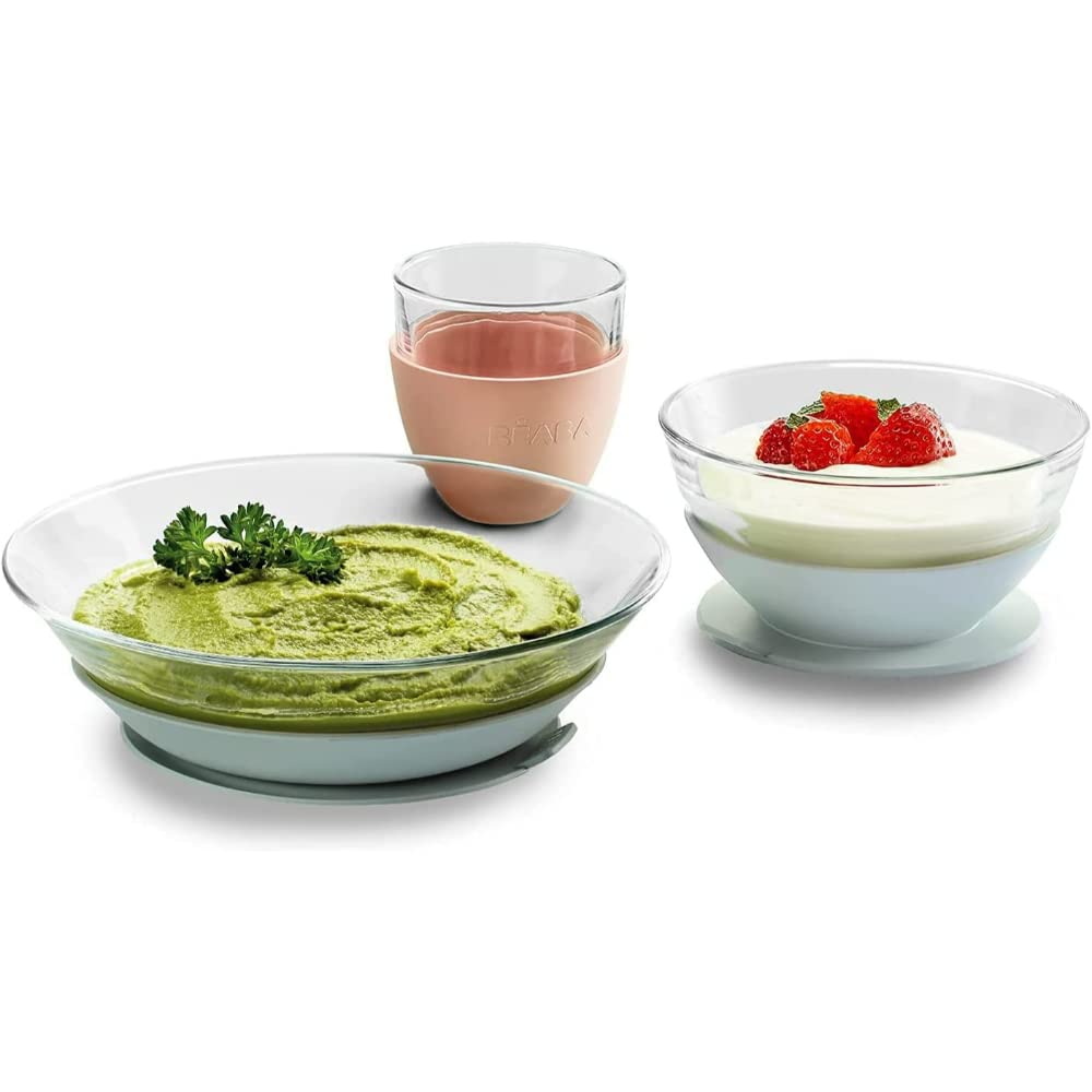 b-aba-duralex-kinder-glas-geschirrset-teller-schale-glas-mit-silikon-saugnapf-br image 1