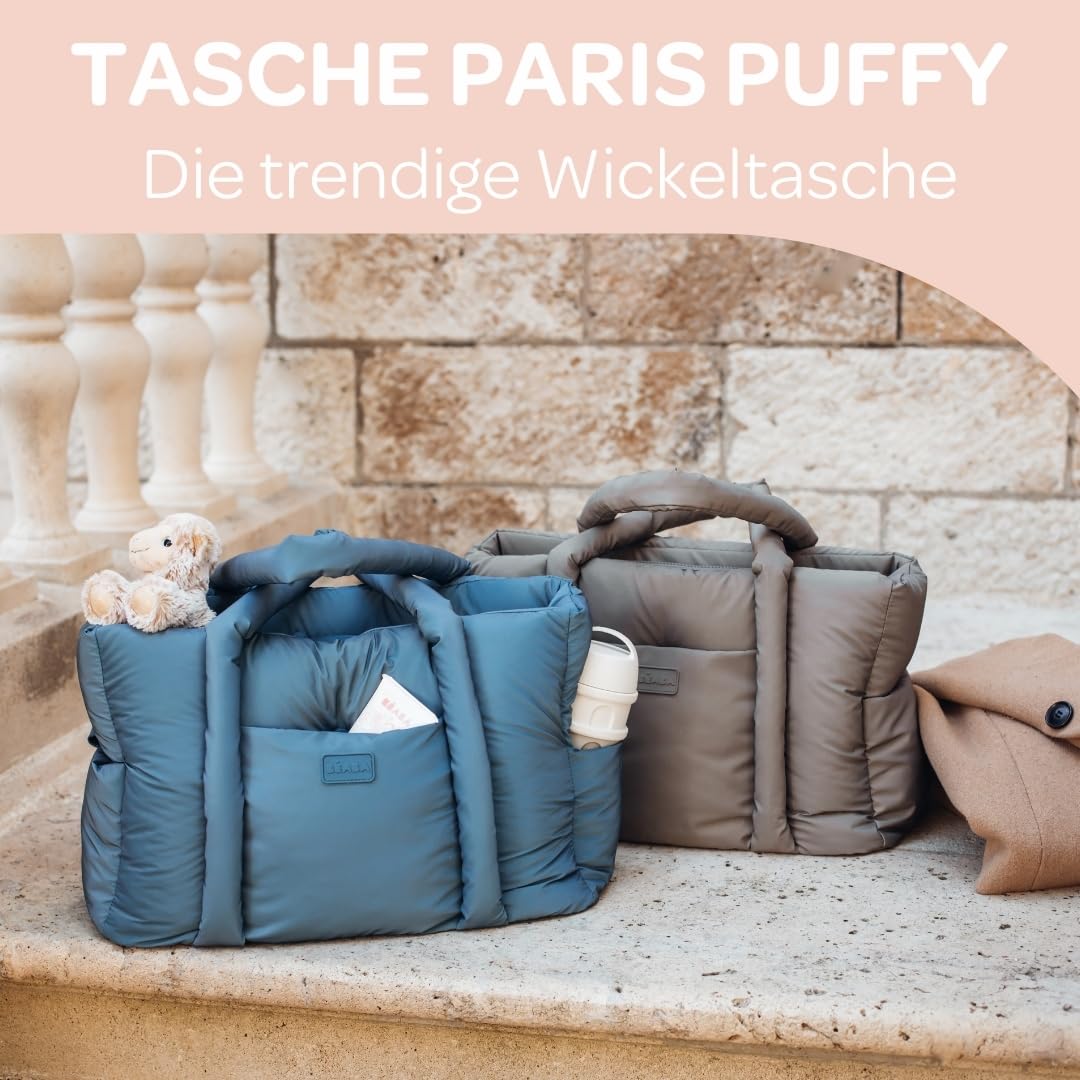 b-aba-paris-puffy-wickeltasche-gesteppte-wickeltasche-mit-10-taschen-kinderwagen image 4