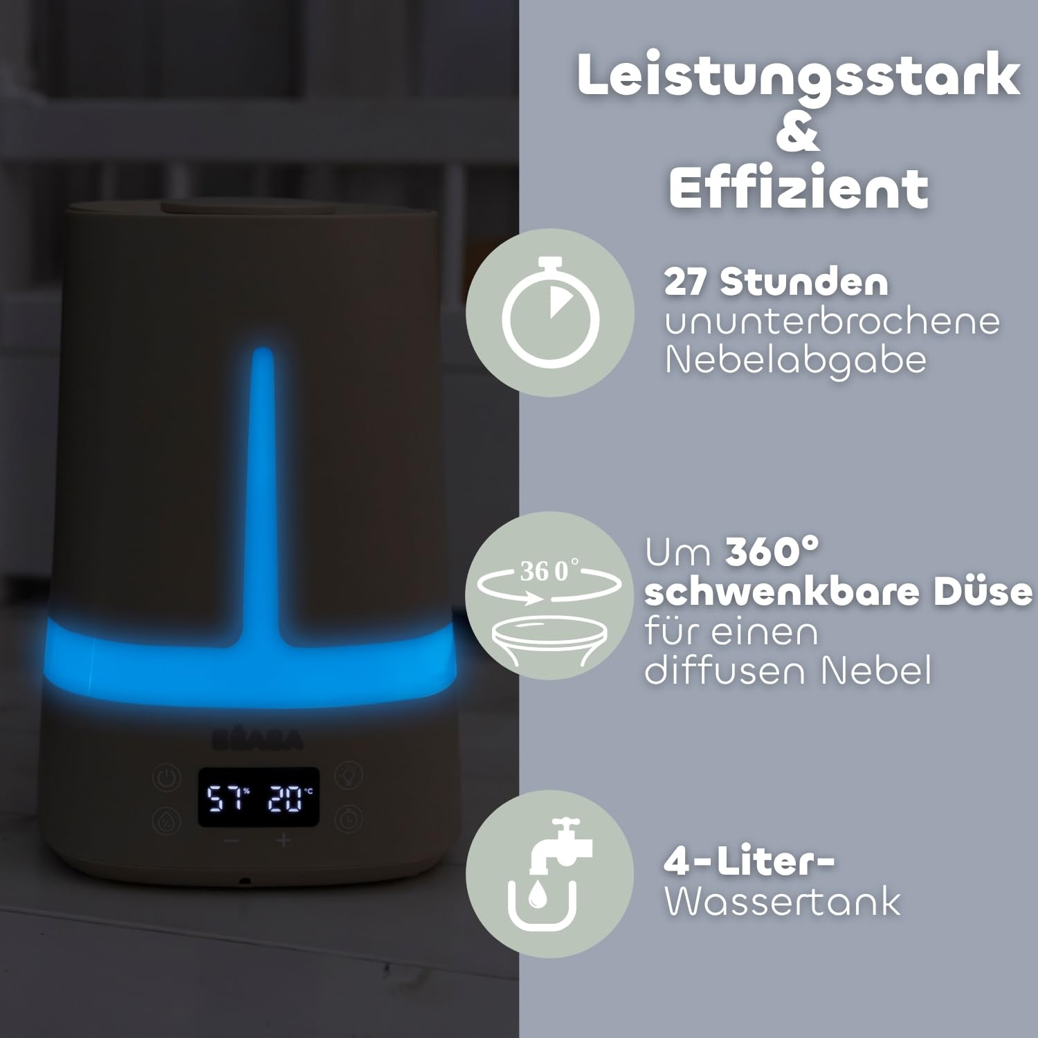 b-aba-zen-air-luftbefeuchter-4-l-27-h-laufzeit-7-farben-nachtlicht-leise image 3