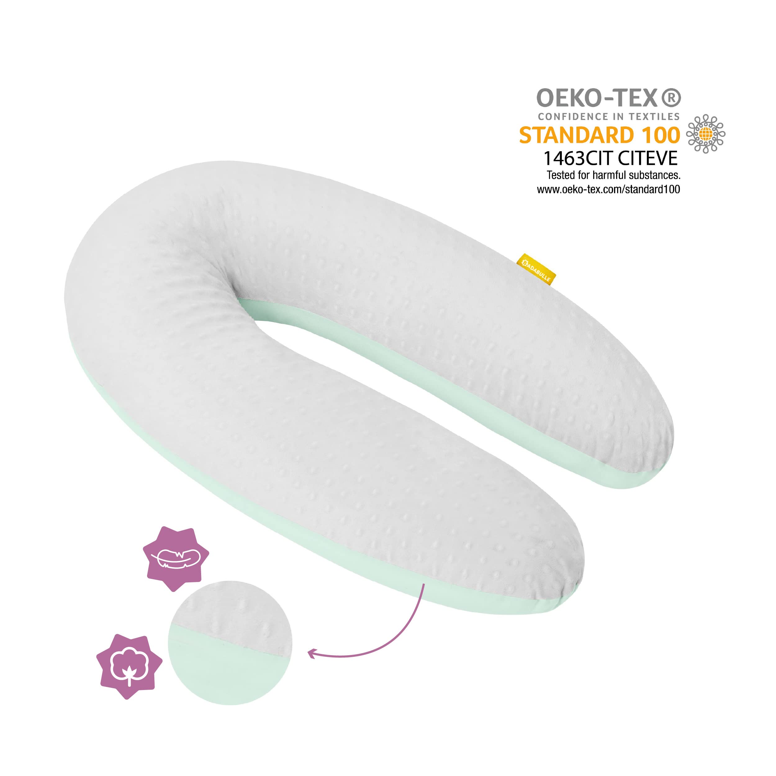 badabulle-stillkissen-schwangerschaftskissen-fluffy-150-cm-ergonomisches-2-in-1- image 3