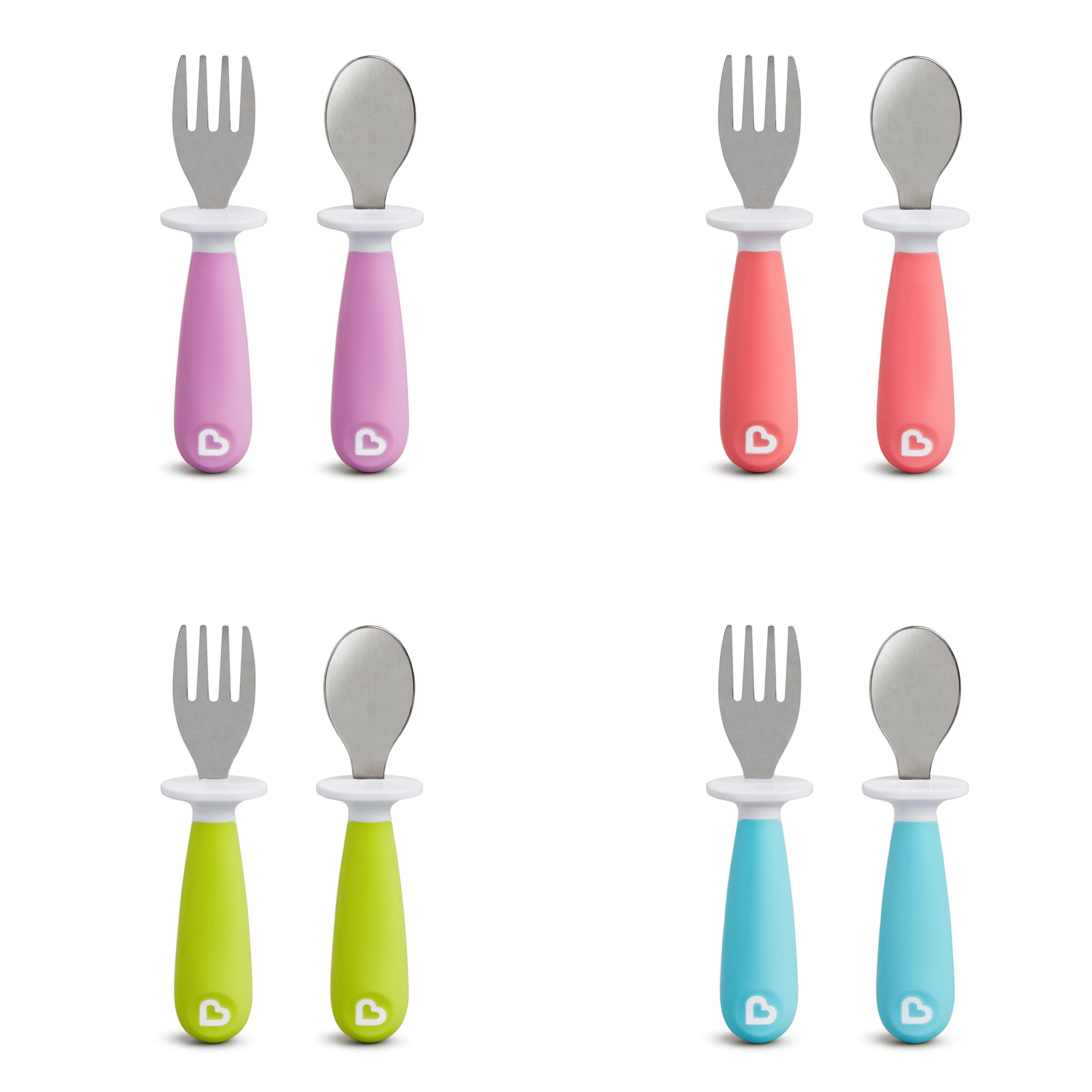 munchkin-raise-besteck-set-f-r-kleinkinder-gabel-und-l-ffel-mit-integrierter-kei image 1
