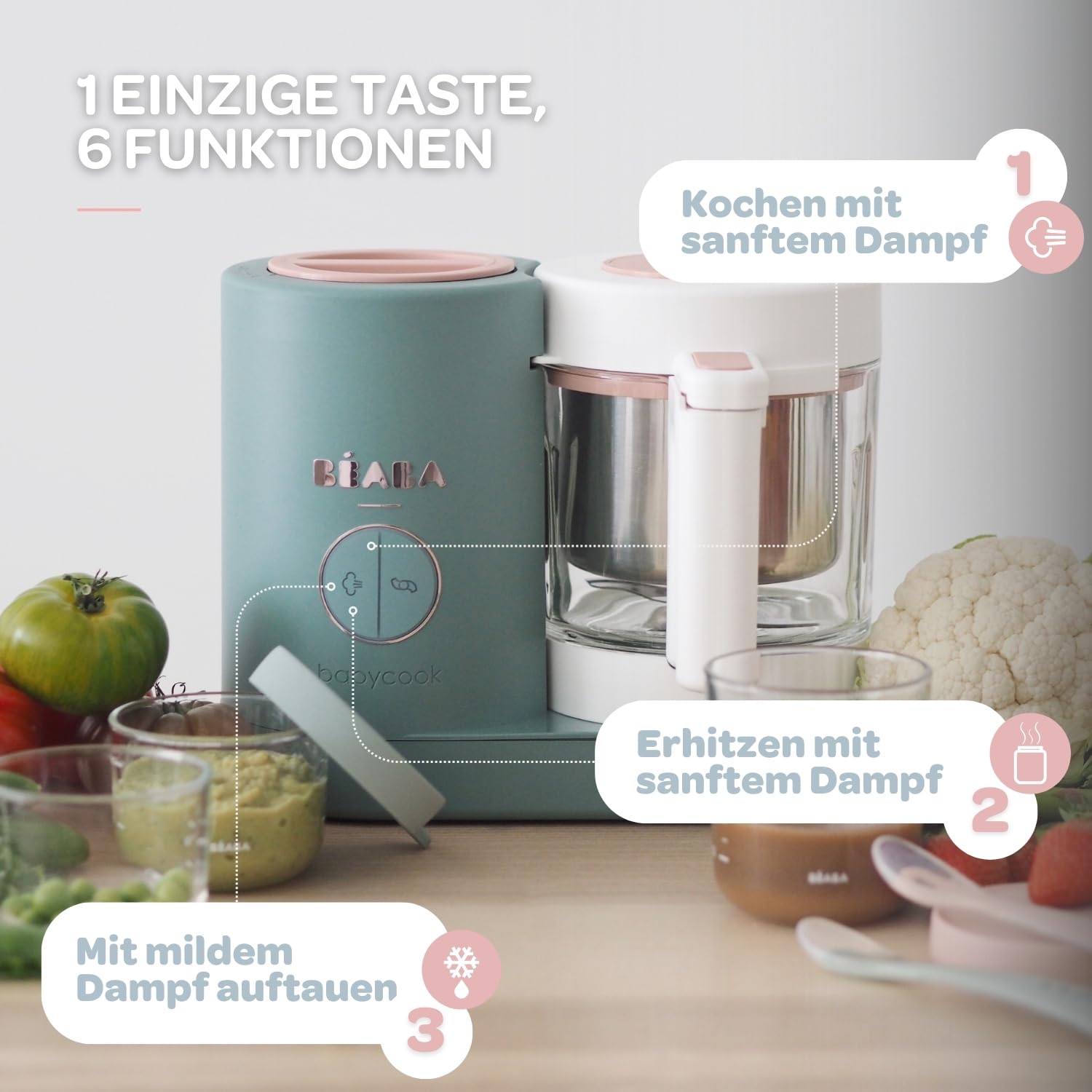 b-aba-babycook-neo-6-in-1-babynahrungszubereiter-mit-glaskrug-und-edelstahl-gark image 3