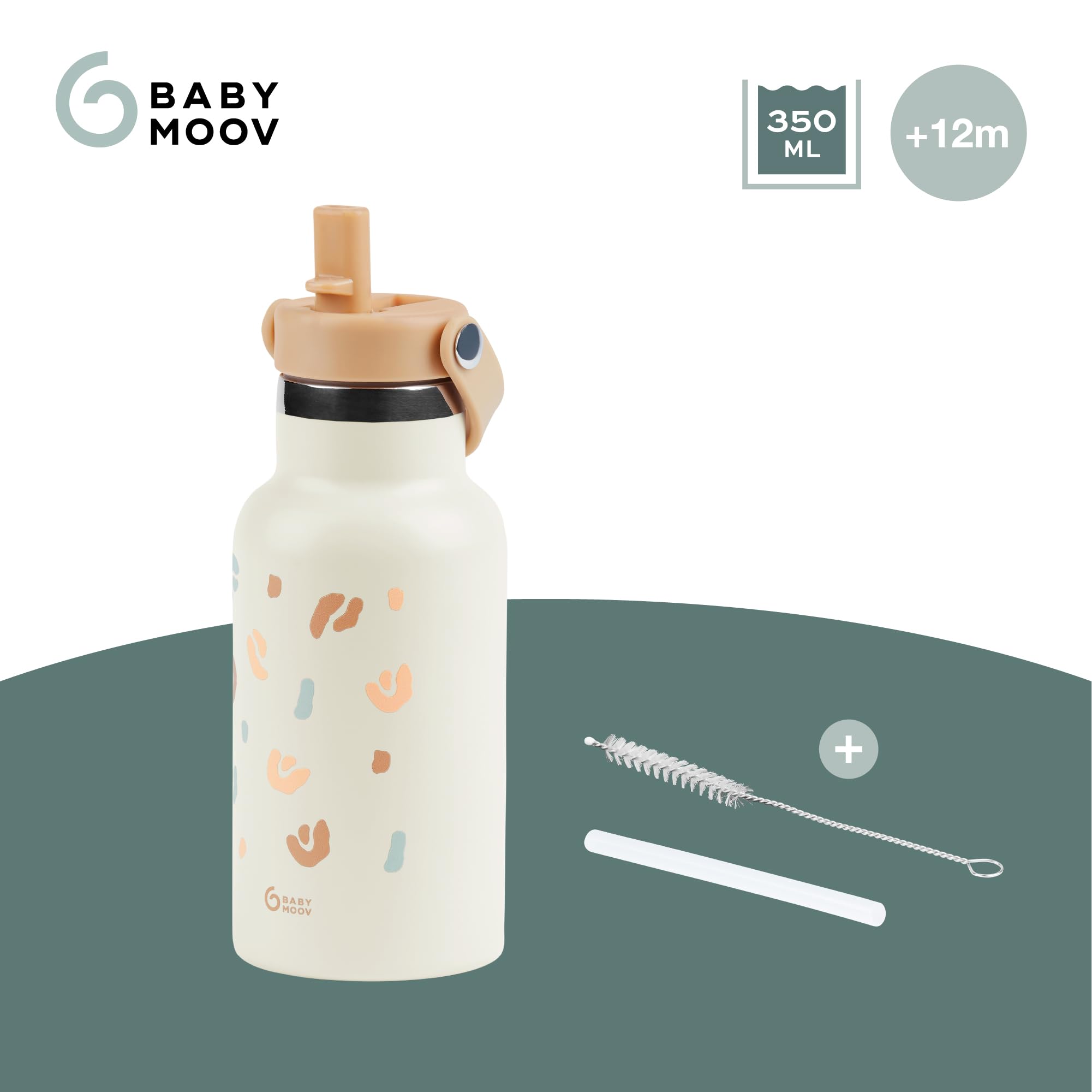 babymoov-little-explorer-edelstahl-trinkflasche-kinder-350-ml-ivory-isoliert-mit image 3