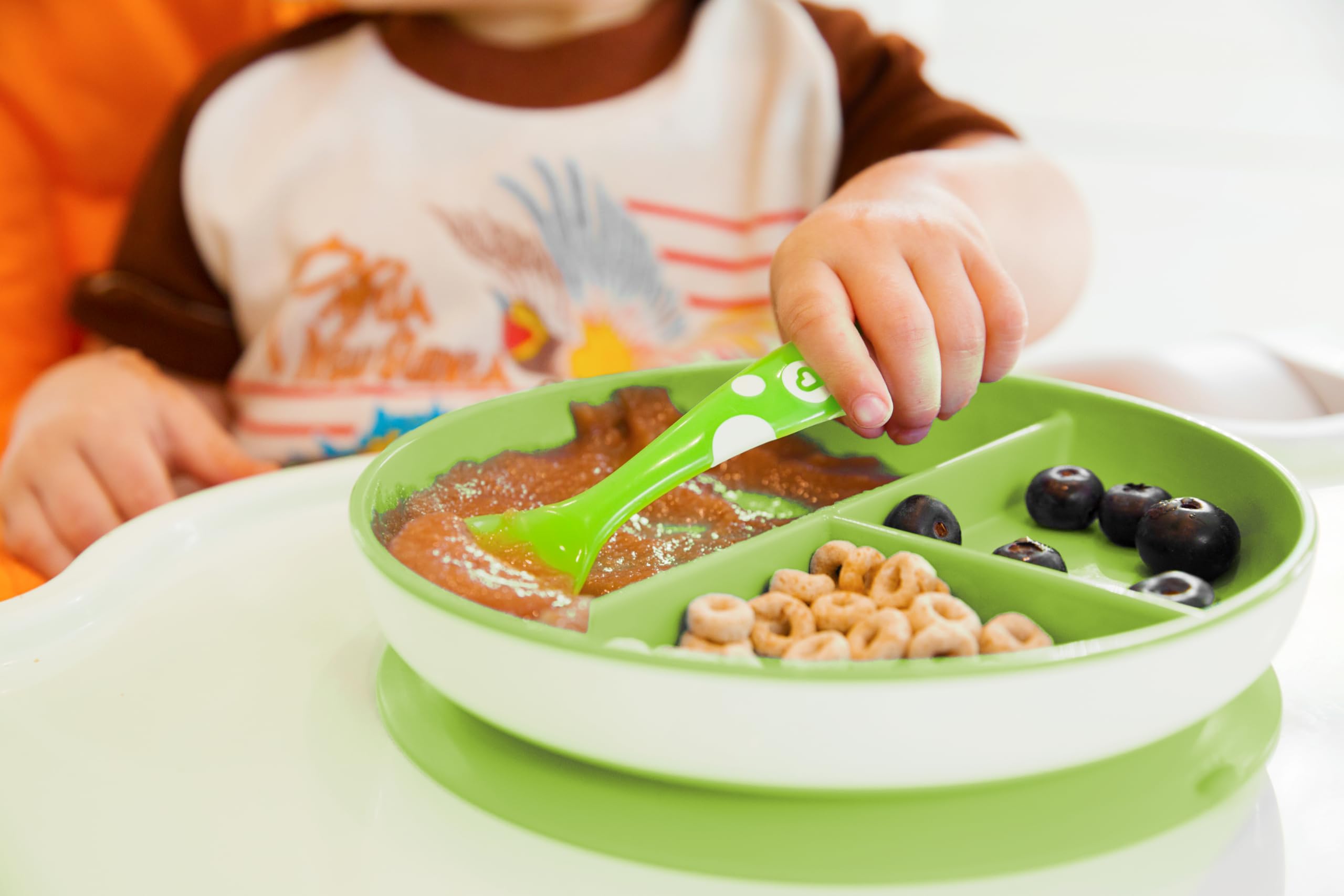 munchkin-stay-put-unterteilte-saugnapf-teller-2er-pack-bpa-frei-blau-gr-n-ab-6-m image 5