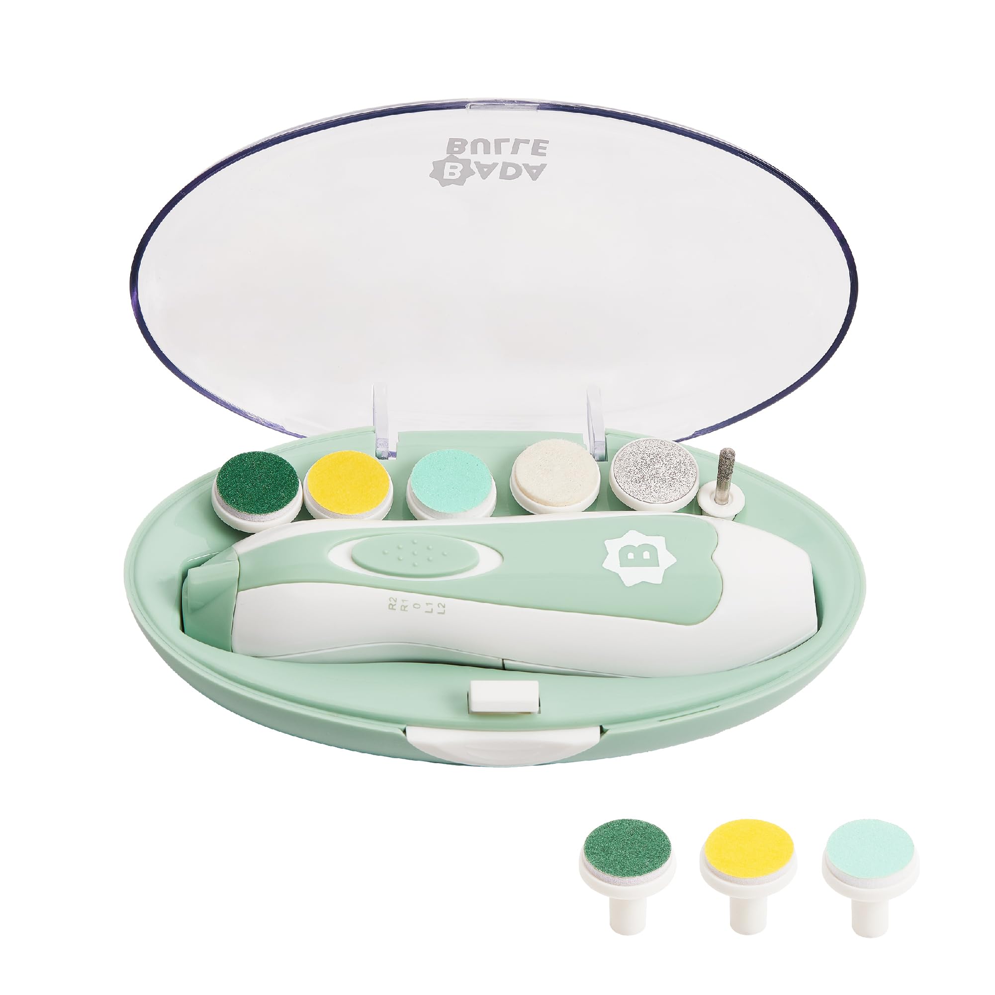 badabulle-elektrische-nagelfeile-baby-nagelpflegeset-mit-6-aufs-tzen-3-nachf-llp image 1