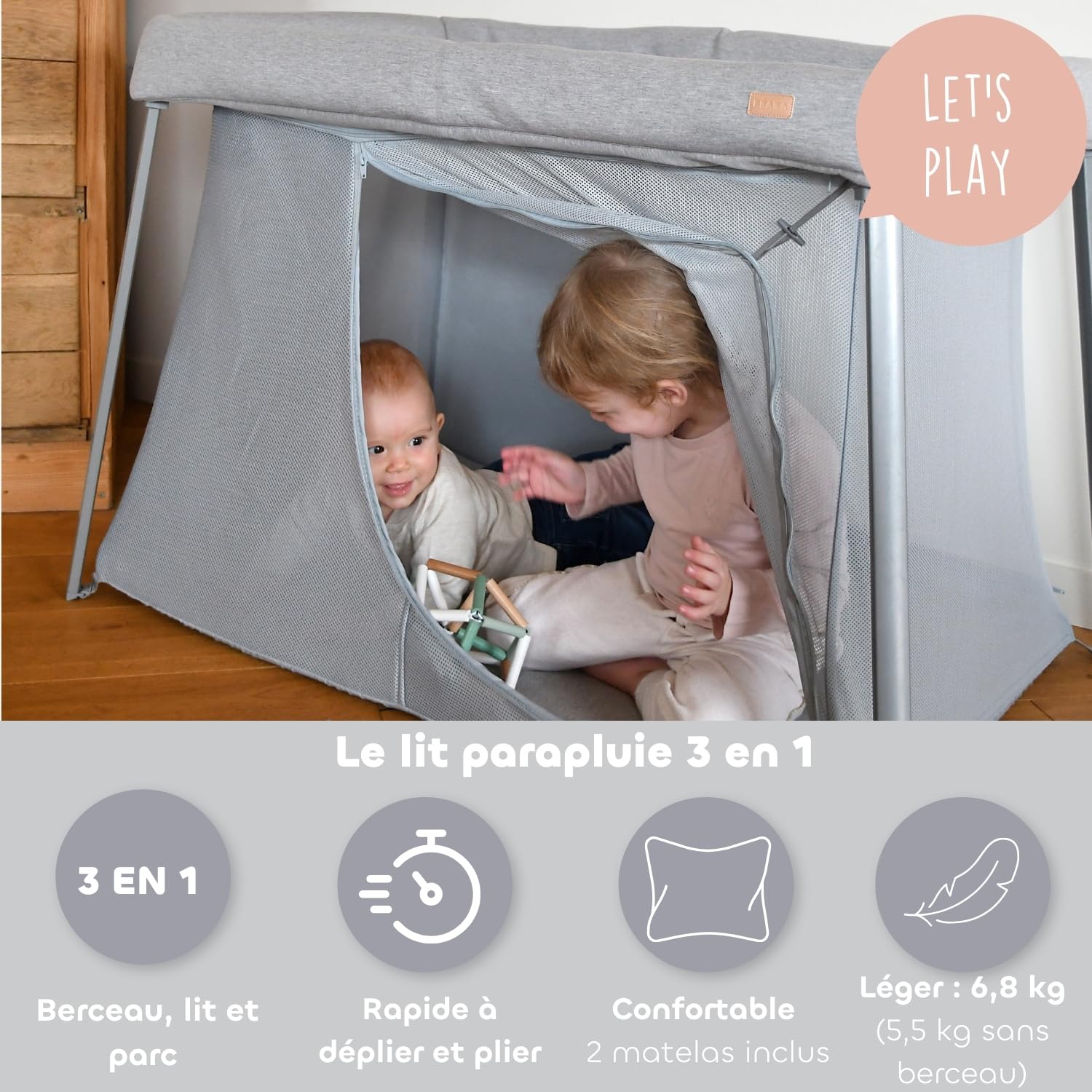 b-aba-3-in-1-reisebett-mitwachsendes-faltbares-babybett-als-wiege-zusatzbett-und image 3