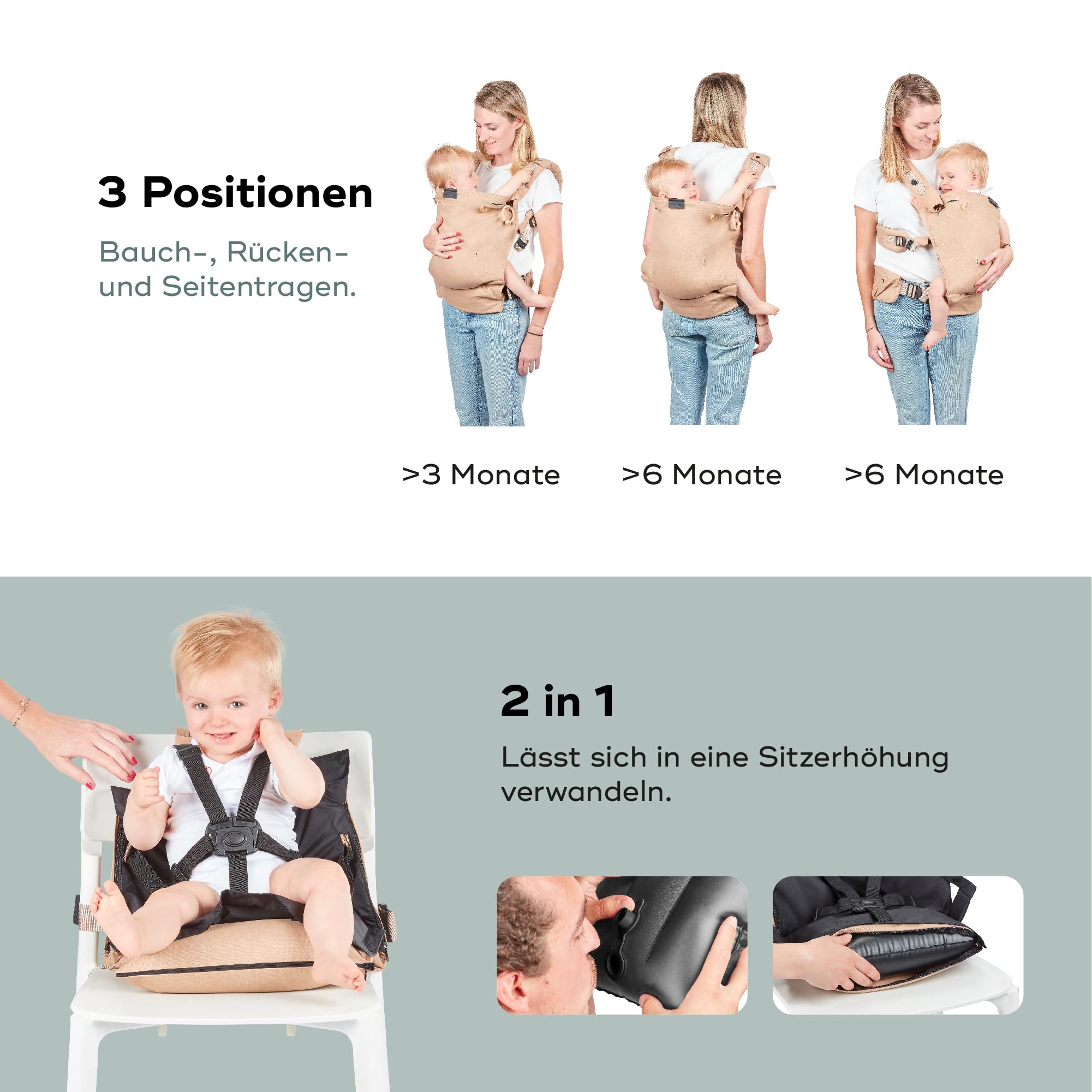 babymoov-babytrage-moov-boost-hazelnut-beige-ergonomische-2-in-1-trage-und-sitze image 4