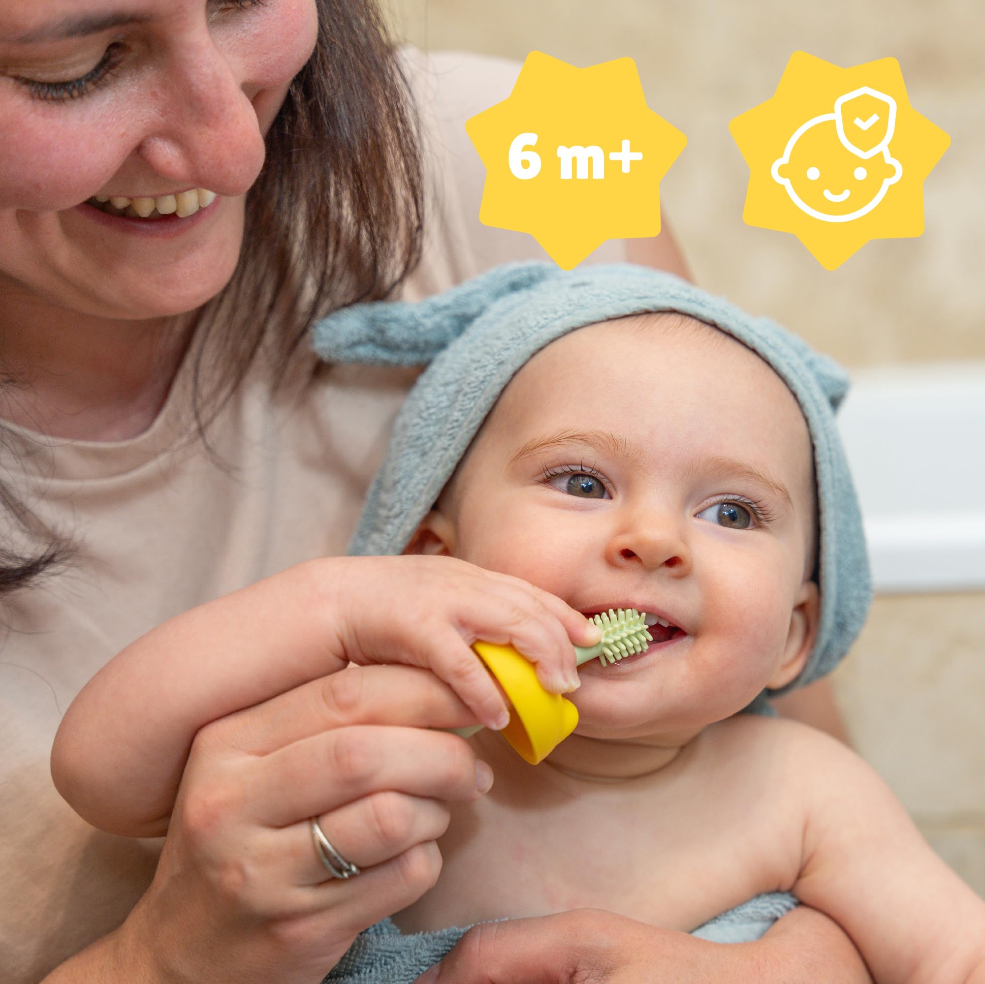 badabulle-mitwachsende-baby-zahnb-rste-aus-silikon-mit-3-austauschbaren-aufs-tze image 3