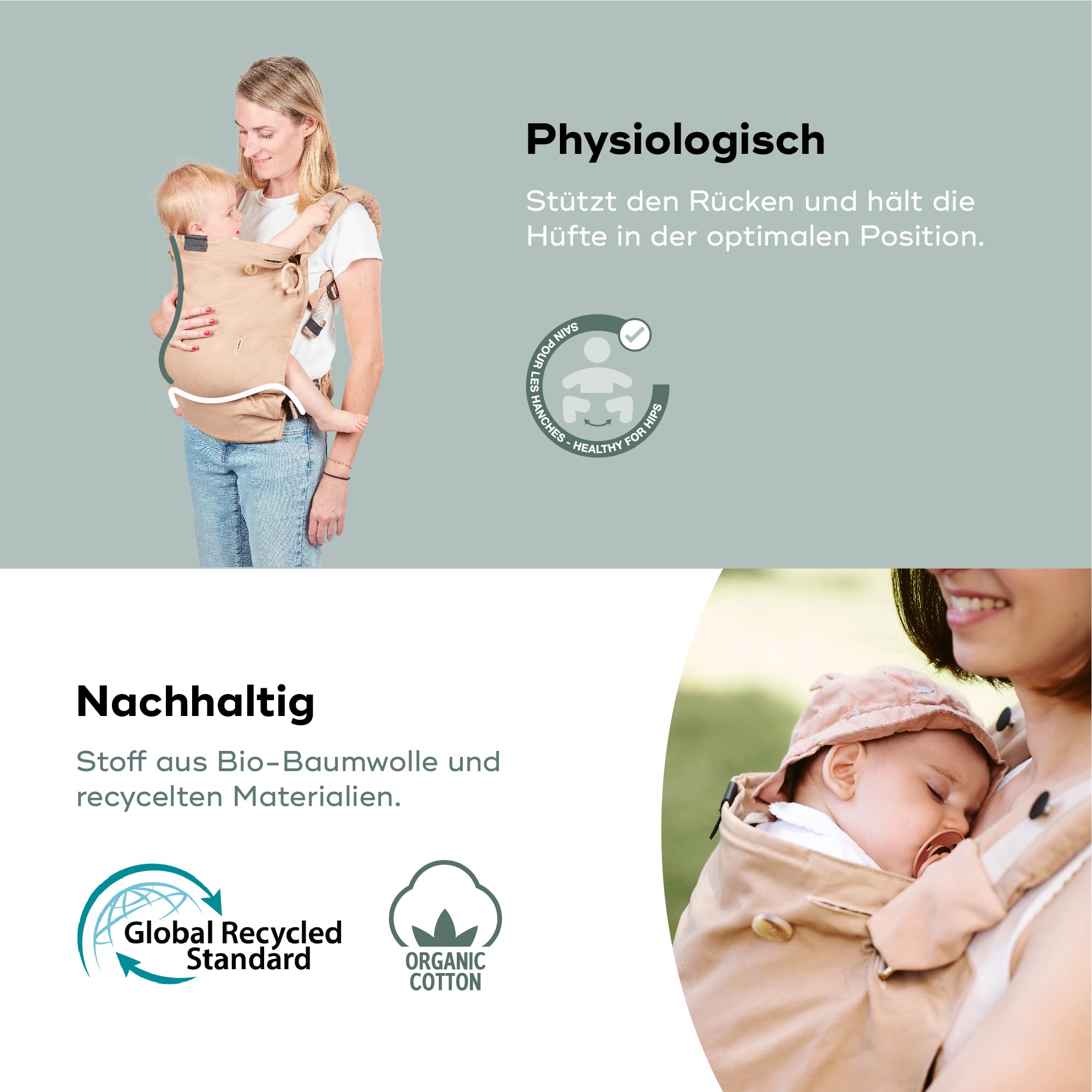 babymoov-babytrage-moov-boost-hazelnut-beige-ergonomische-2-in-1-trage-und-sitze image 5