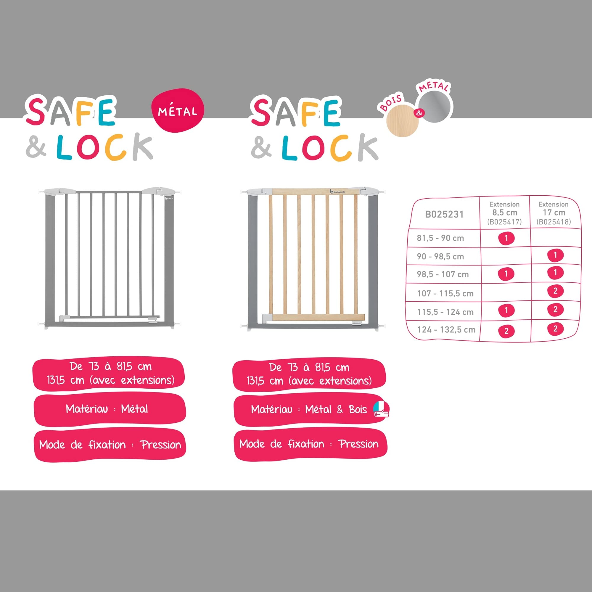 badabulle-safe-lock-t-rschutzgitter-verl-ngerung-7-cm-metall-werkzeugfreie-druck image 2