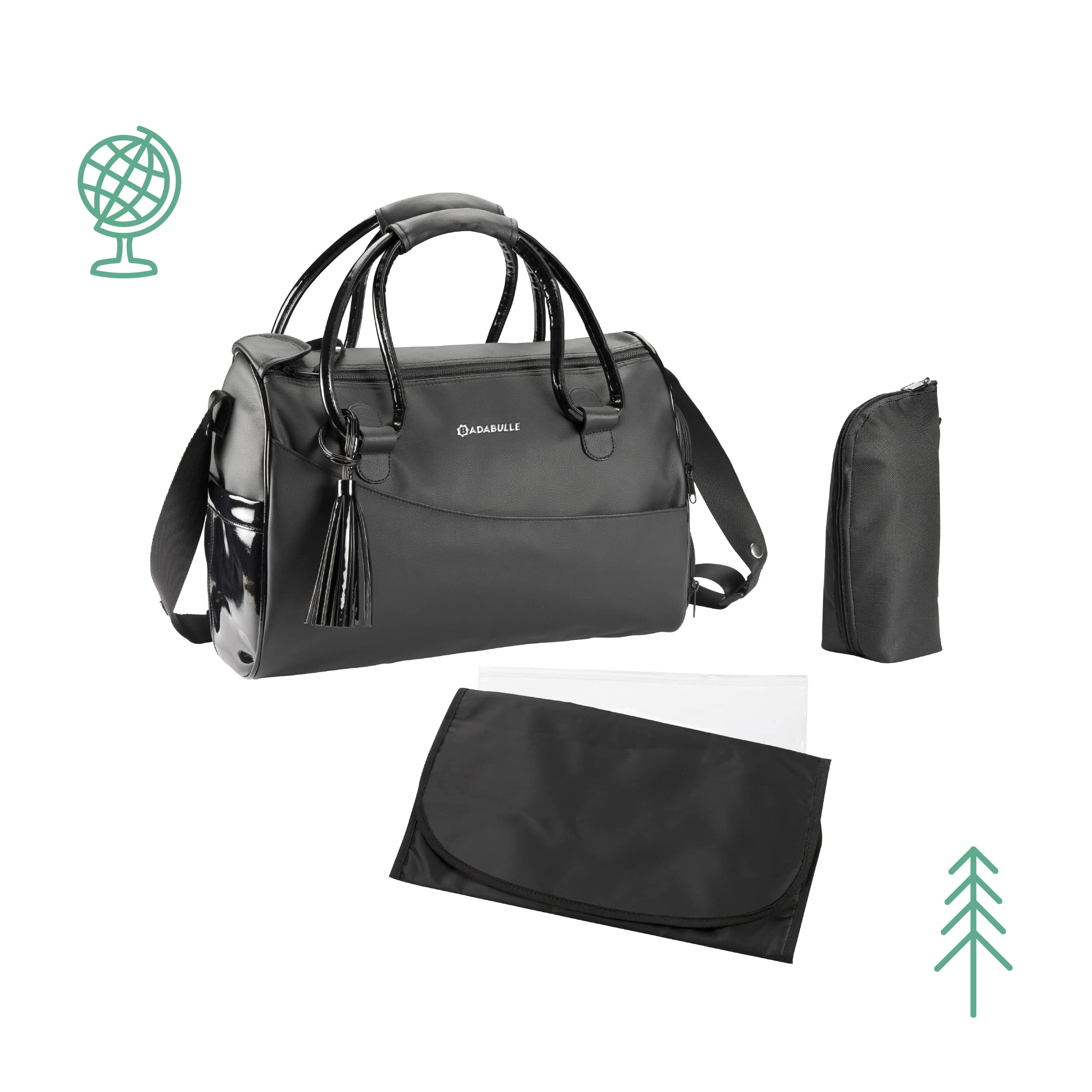 badabulle-glossy-wickeltasche-schwarz-stilvolle-babytasche-im-lederhandtaschen-l image 3