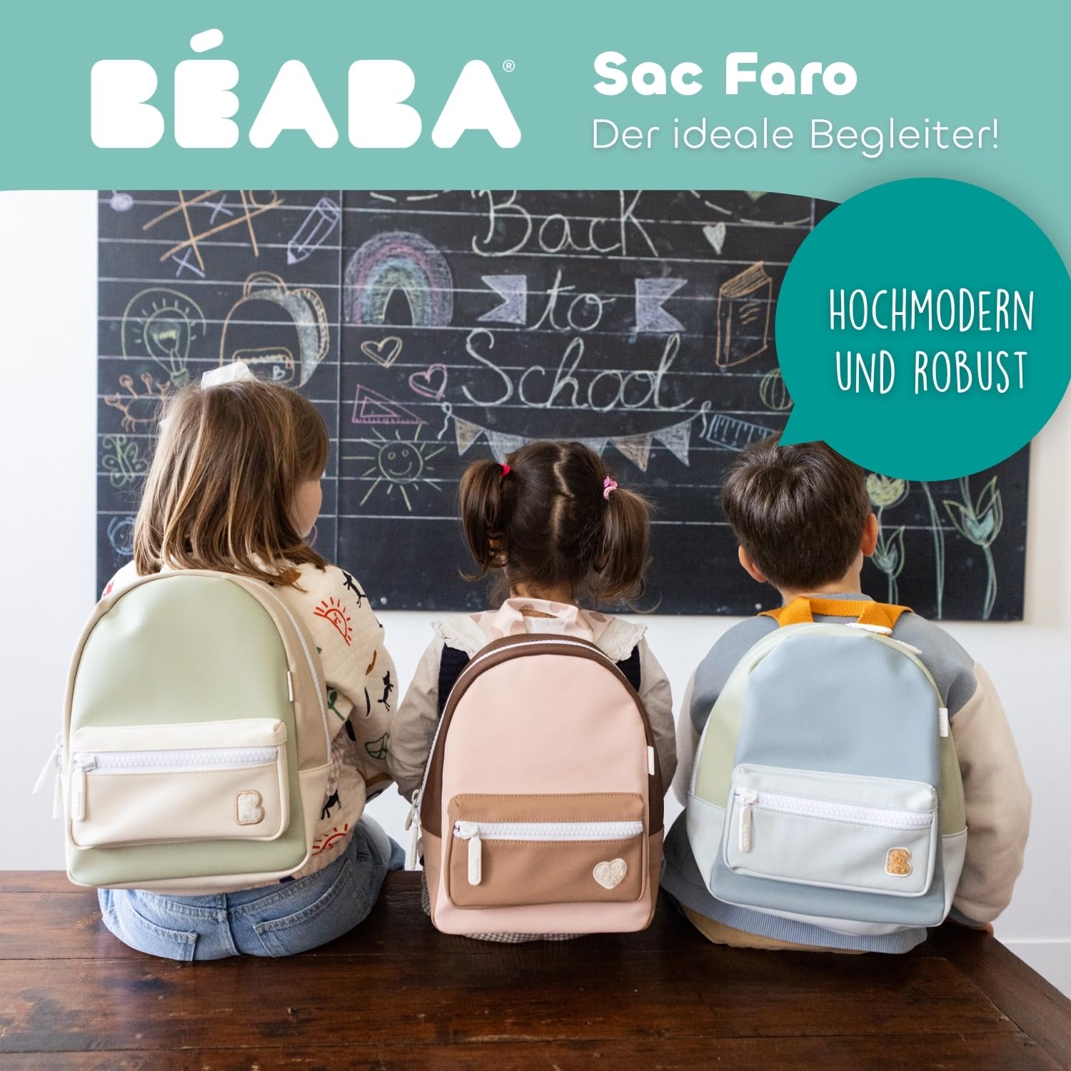 b-aba-faro-kindergarten-rucksack-kinder-tagesrucksack-7-5-l-2-f-cher-namensetike image 2