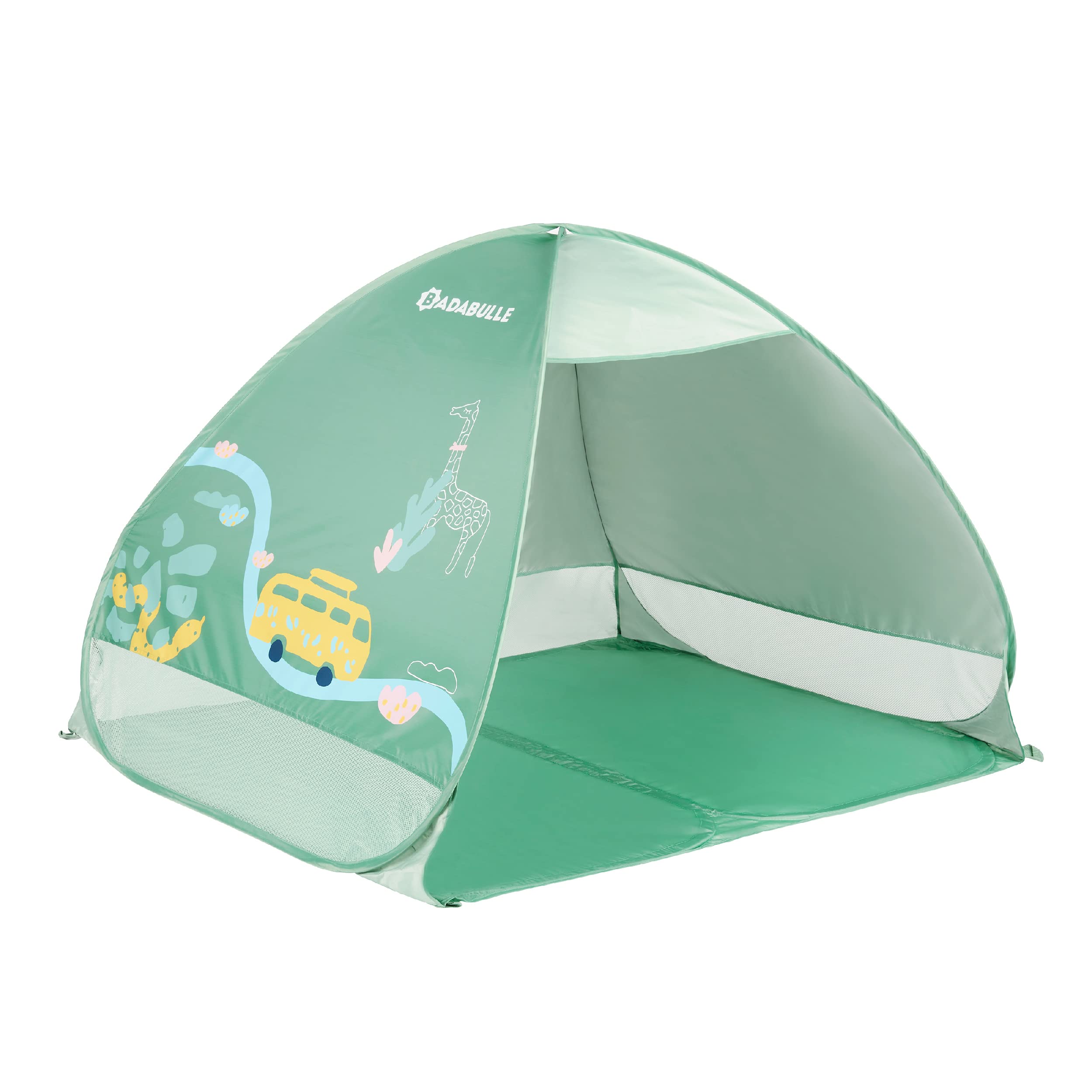 badabulle-strandmuschel-safari-pop-up-strandzelt-mit-uv-schutz-50-125-x-100-x-85 image 1