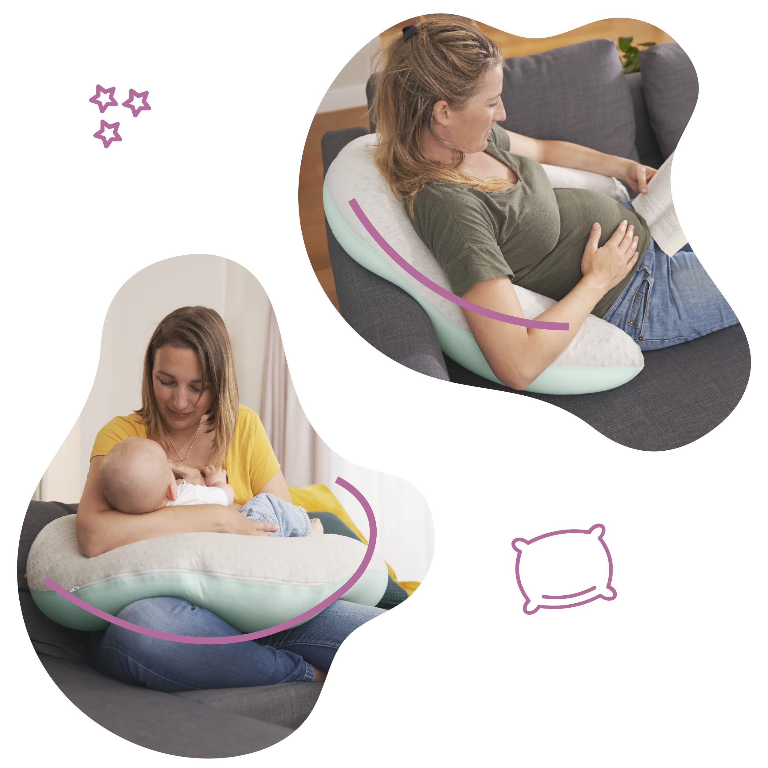 badabulle-stillkissen-schwangerschaftskissen-fluffy-150-cm-ergonomisches-2-in-1- image 5