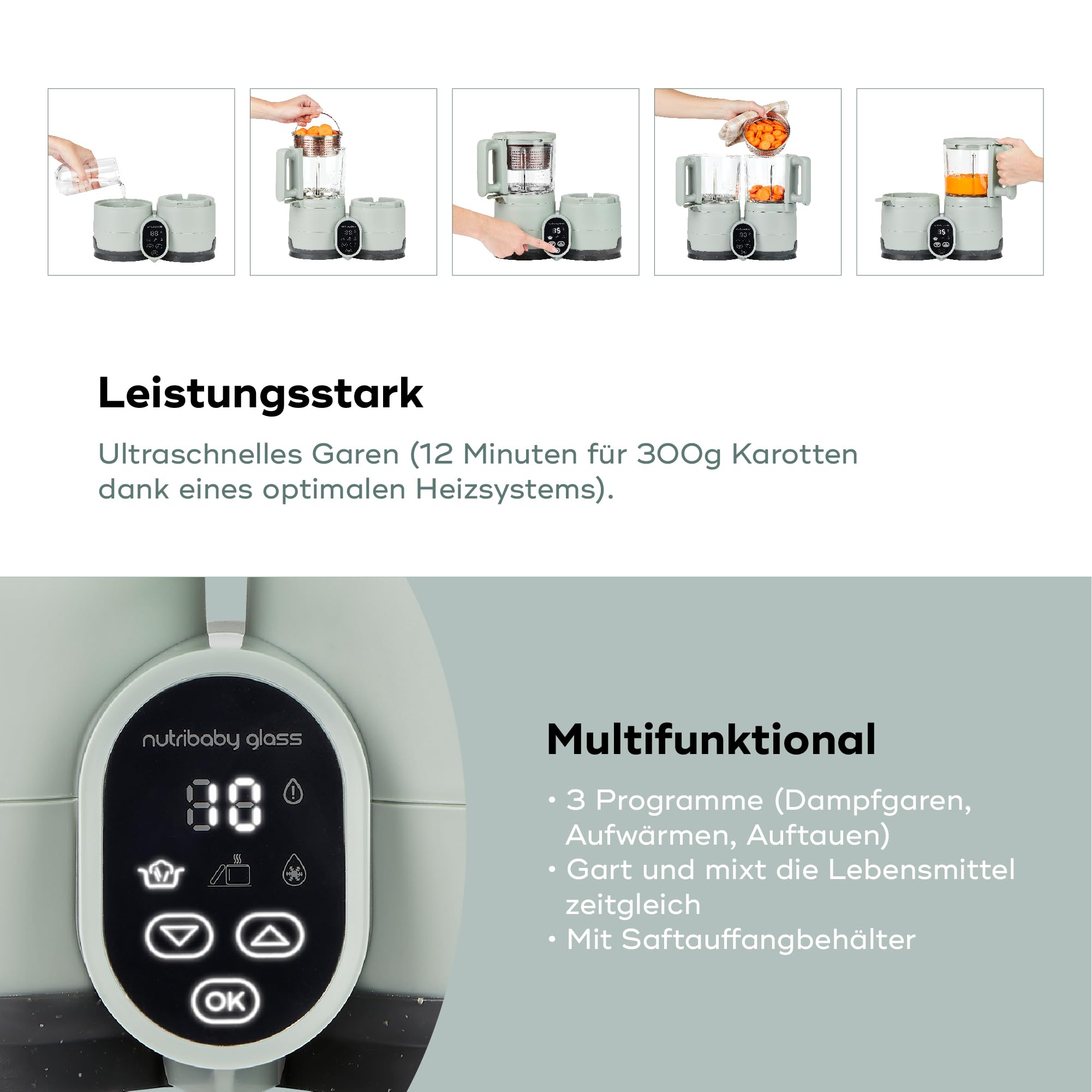 babymoov-nutribaby-glass-green-celadon-babynahrungszubereiter-4-in-1-dampfgarer- image 4