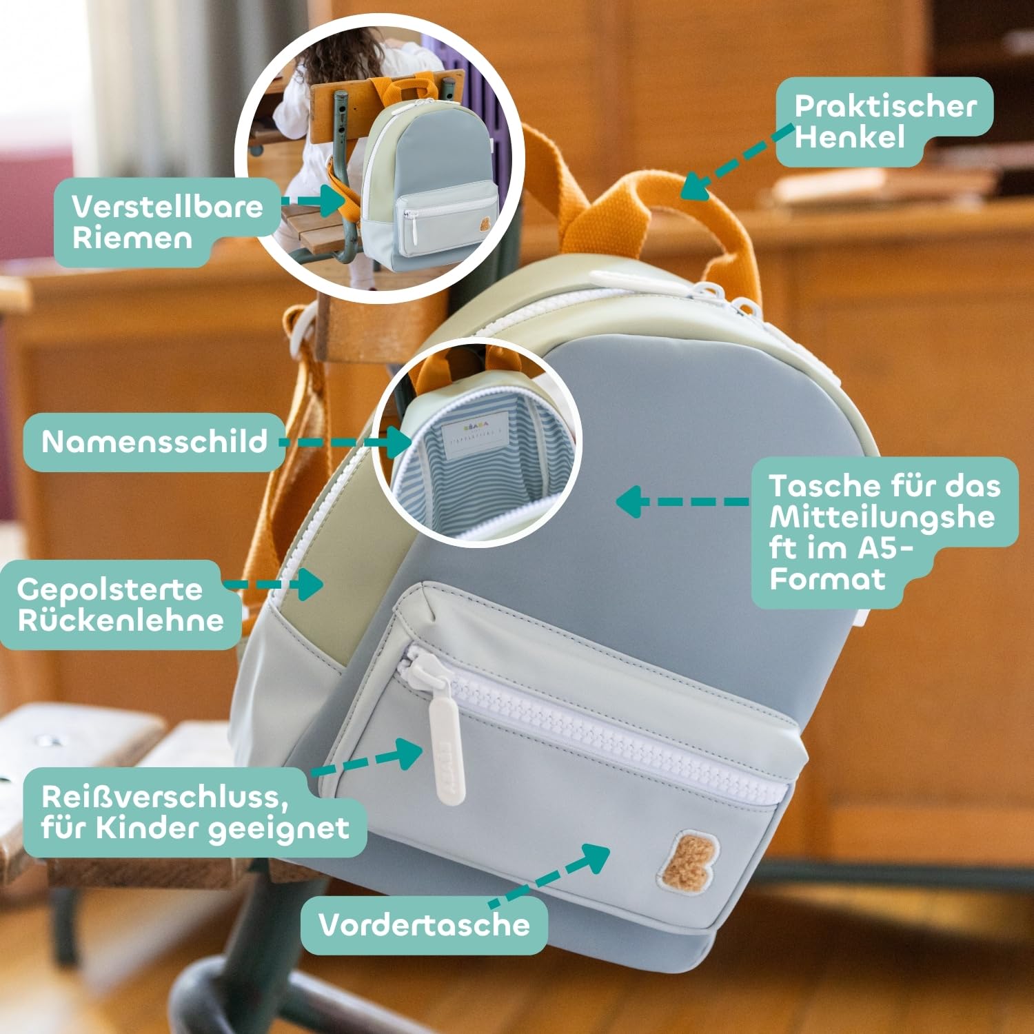 b-aba-faro-kindergarten-rucksack-kinder-tagesrucksack-7-5-l-2-f-cher-namensetike image 3