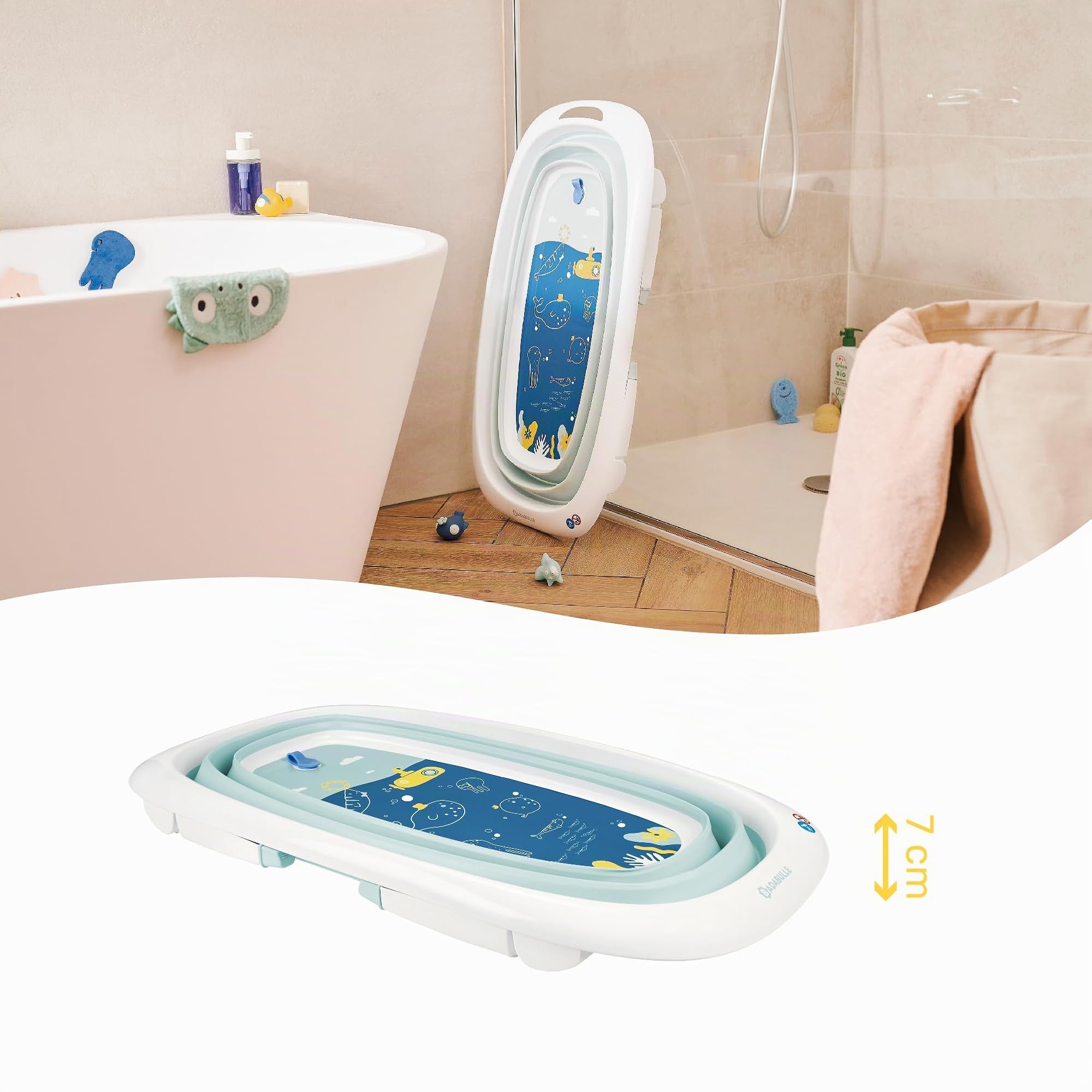 badabulle-faltbare-babybadewanne-ultrakompakte-faltbadewanne-35-l-mit-rutschfest image 3