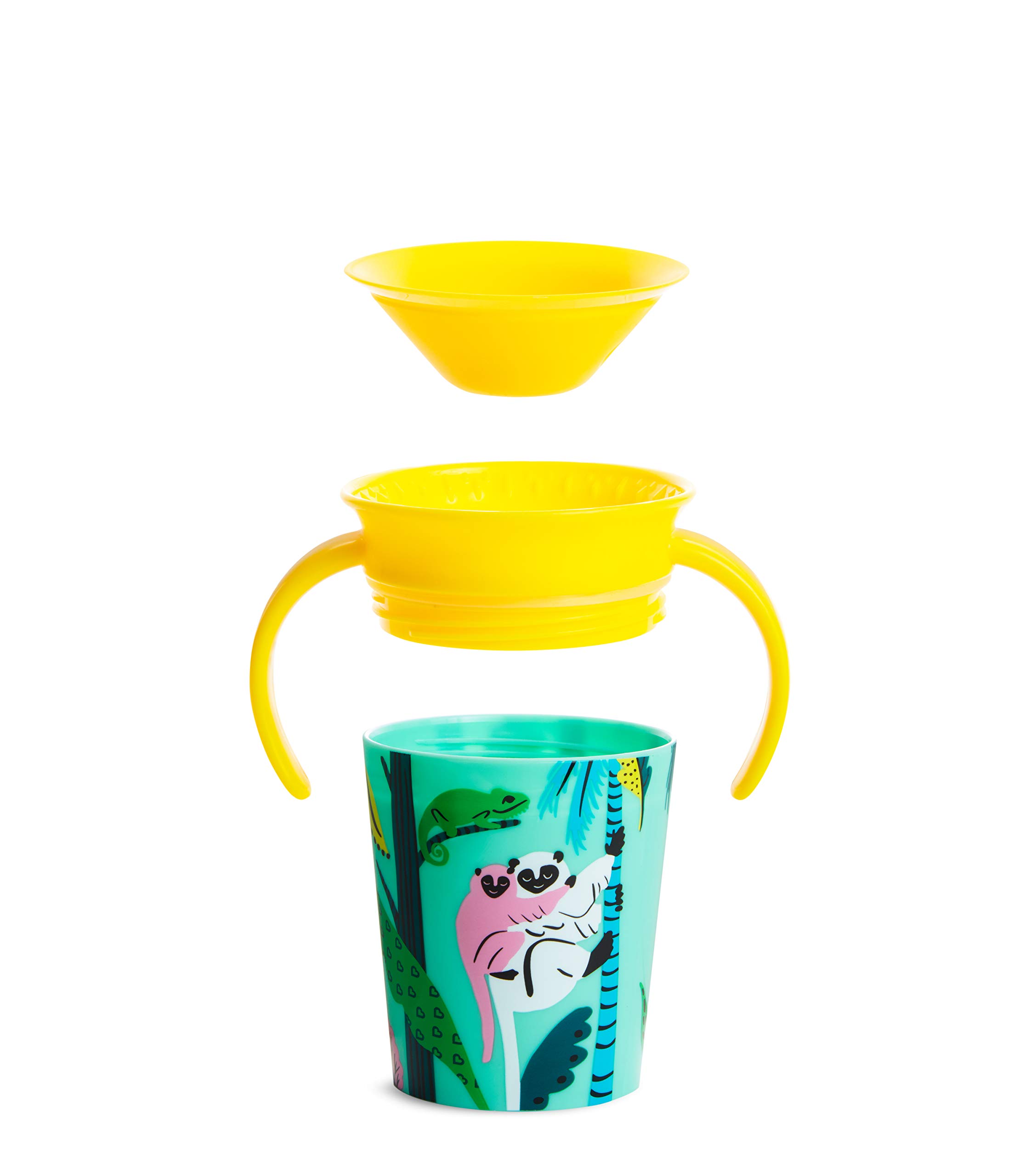 munchkin-miracle-360-trinklernbecher-2er-set-affe-biene-177-ml-bpa-frei-mit-henk image 4