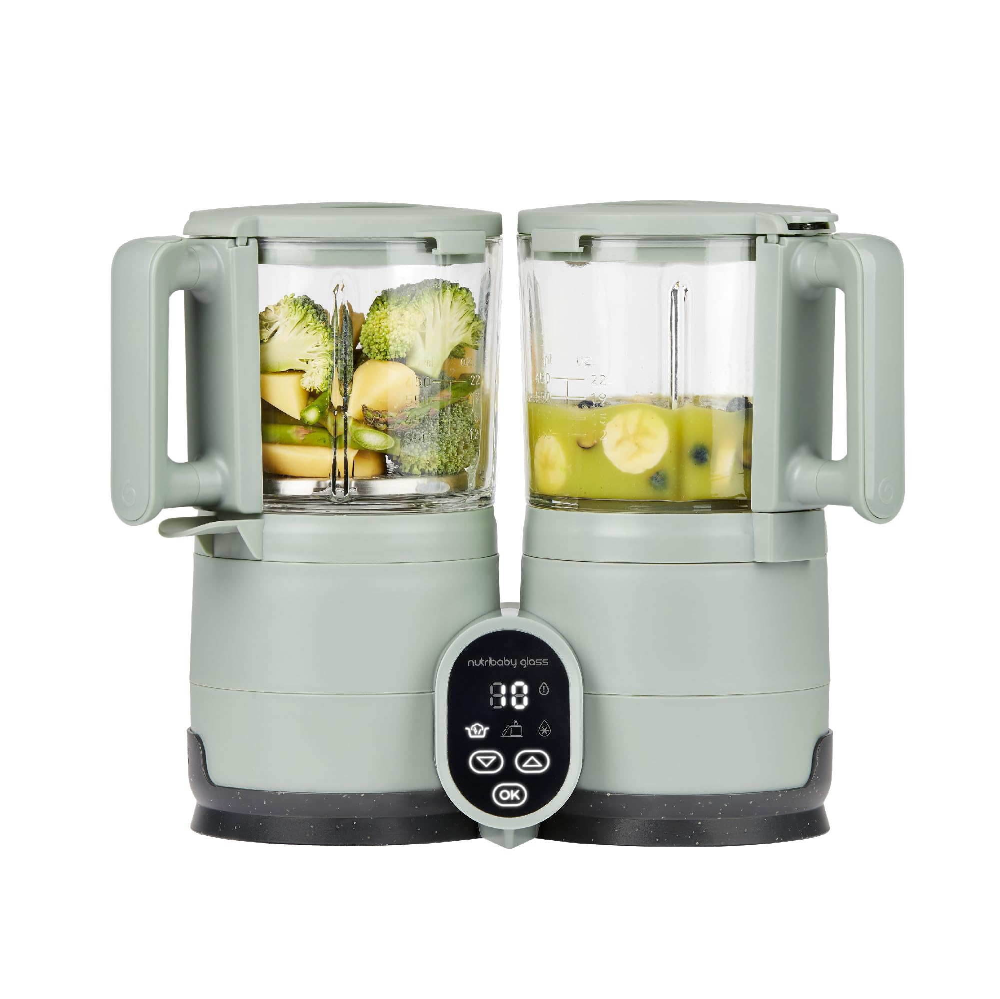 babymoov-nutribaby-glass-green-celadon-babynahrungszubereiter-4-in-1-dampfgarer- image 1