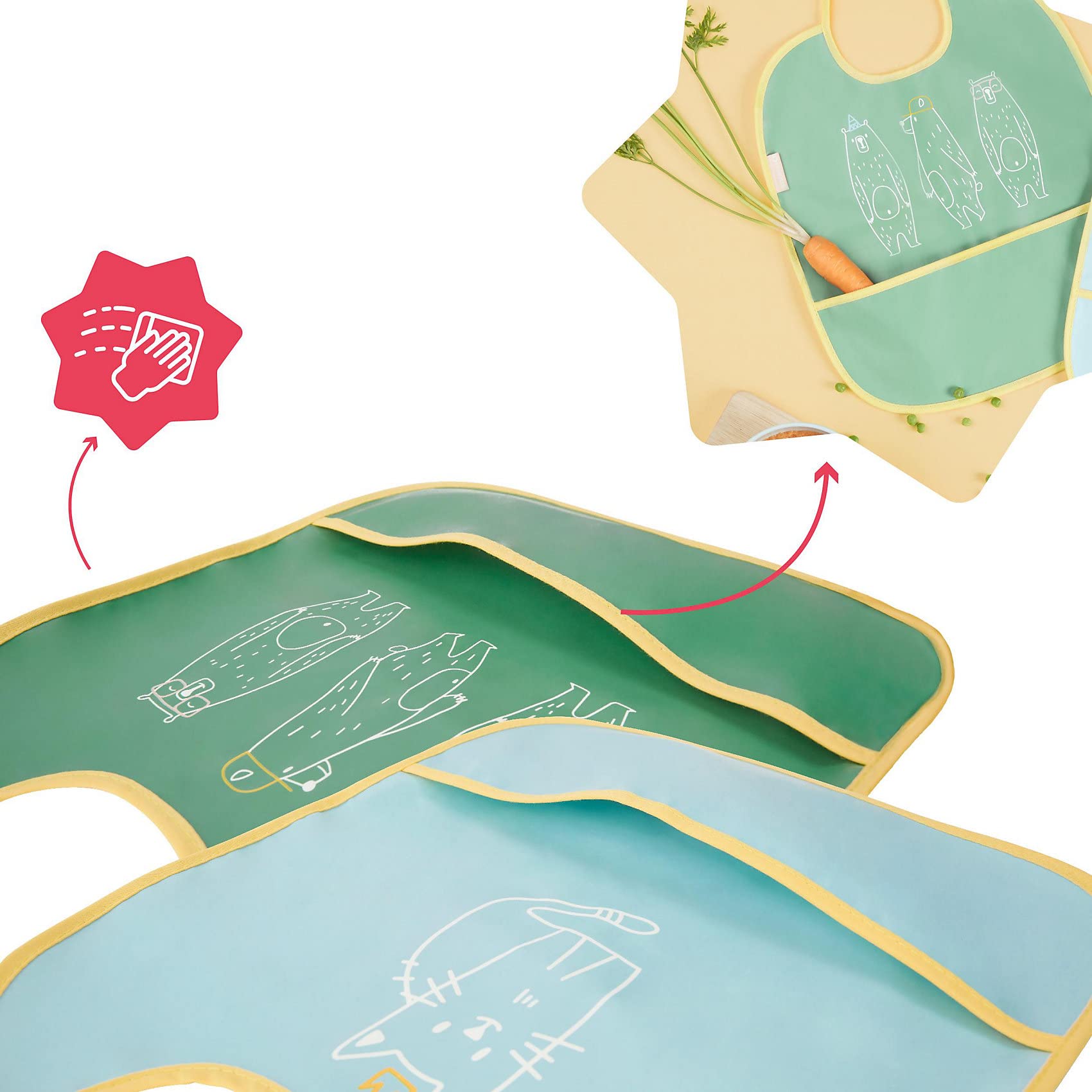 badabulle-l-tzchen-2er-set-wasserfeste-babyl-tzchen-mit-auffangtasche-verstellba image 3