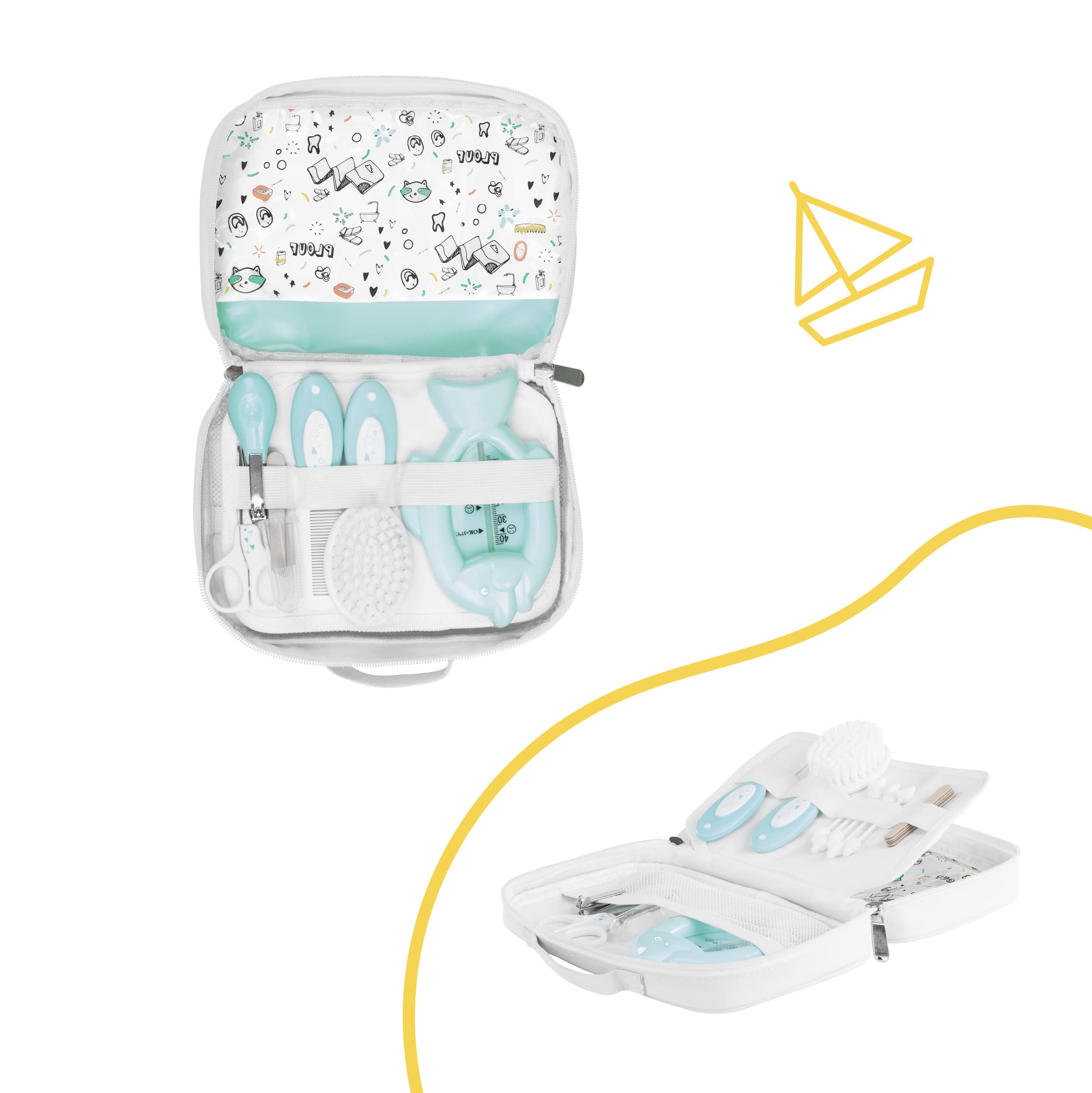 badabulle-baby-splash-pflegeset-7-teilig-babypflege-set-mit-thermometer-b-rste-k image 4