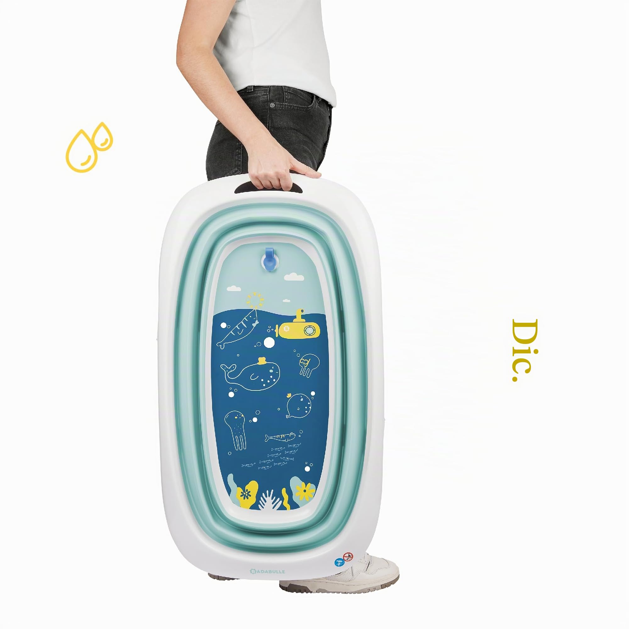 badabulle-faltbare-babybadewanne-ultrakompakte-faltbadewanne-35-l-mit-rutschfest image 4