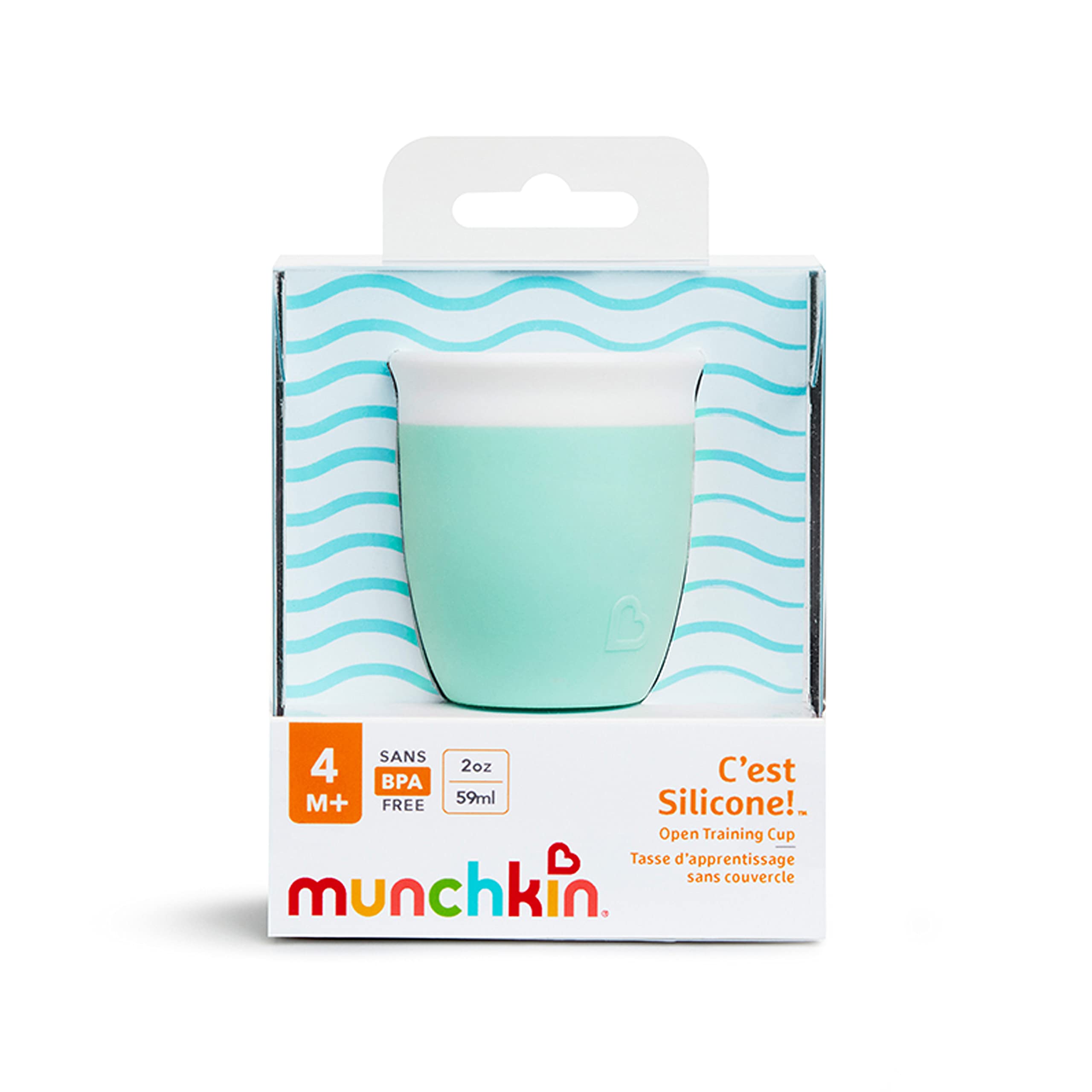 munchkin-c-est-silicone-trinklernbecher-60-ml-360-rand-offener-durchfluss-lebens image 6