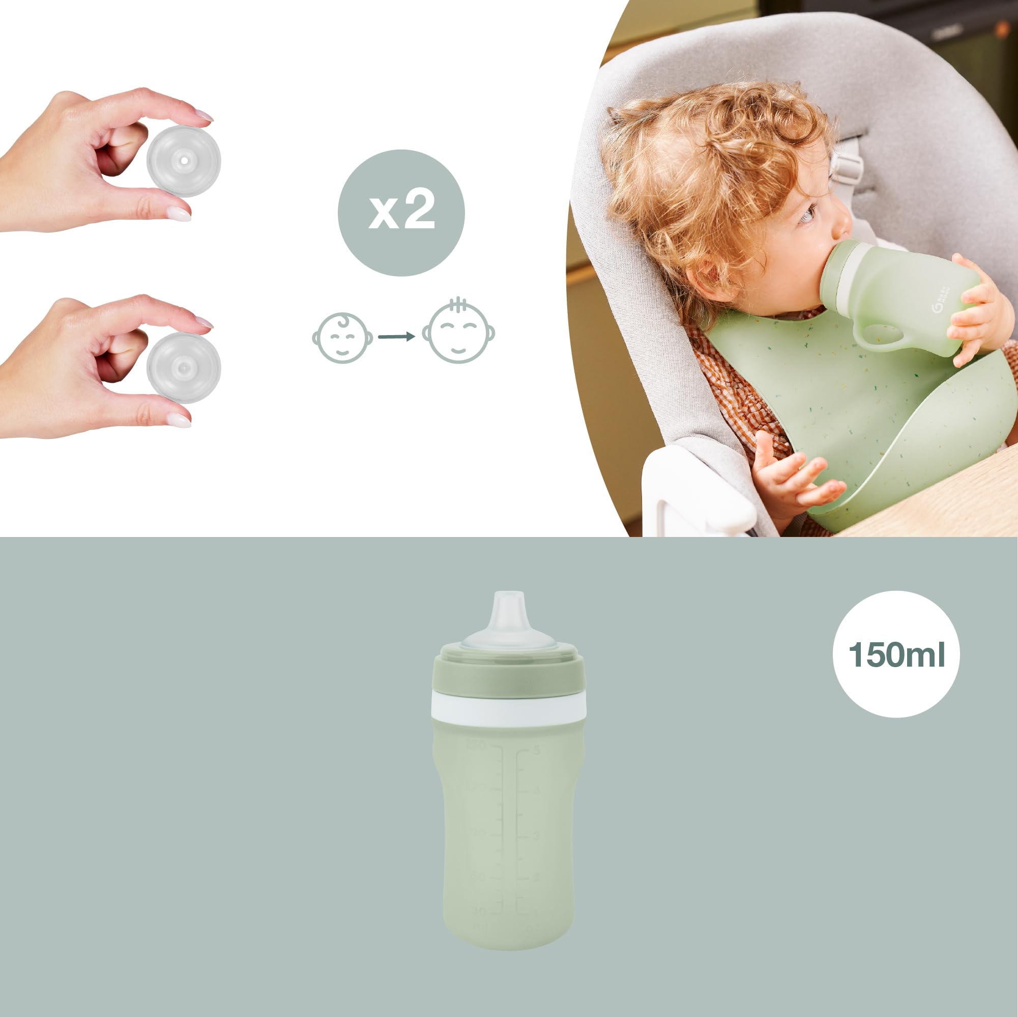 babymoov-silikon-trinklernflasche-150-ml-kinder-trinkflasche-mit-2-saugern-ausla image 4