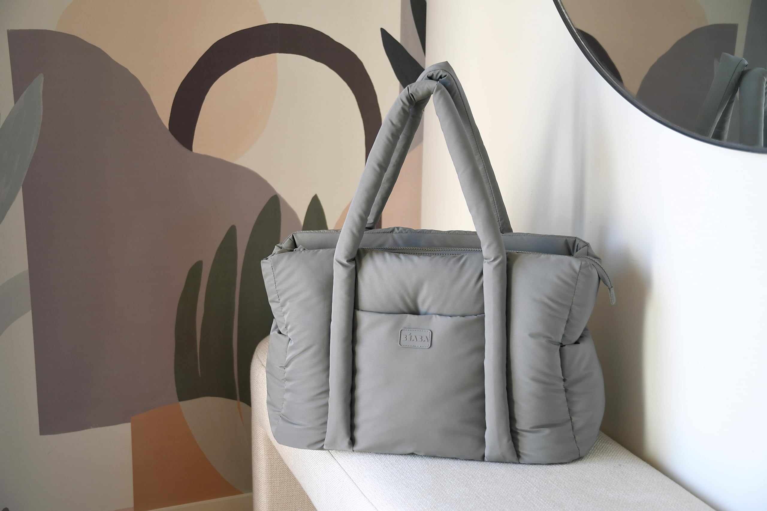 b-aba-paris-puffy-wickeltasche-gesteppte-wickeltasche-mit-10-taschen-kinderwagen image 6