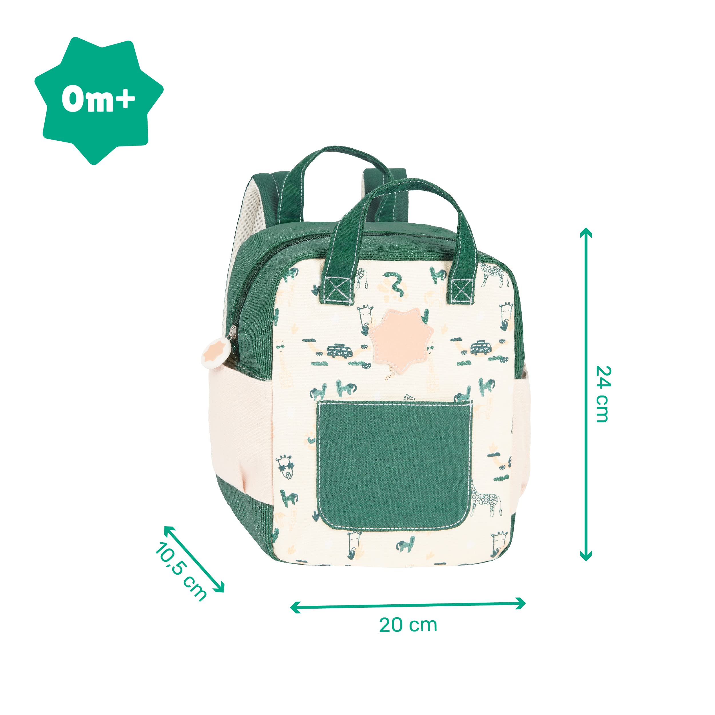 badabulle-kinderrucksack-safari-kinder-rucksack-aus-baumwoll-canvas-mit-namenset image 6