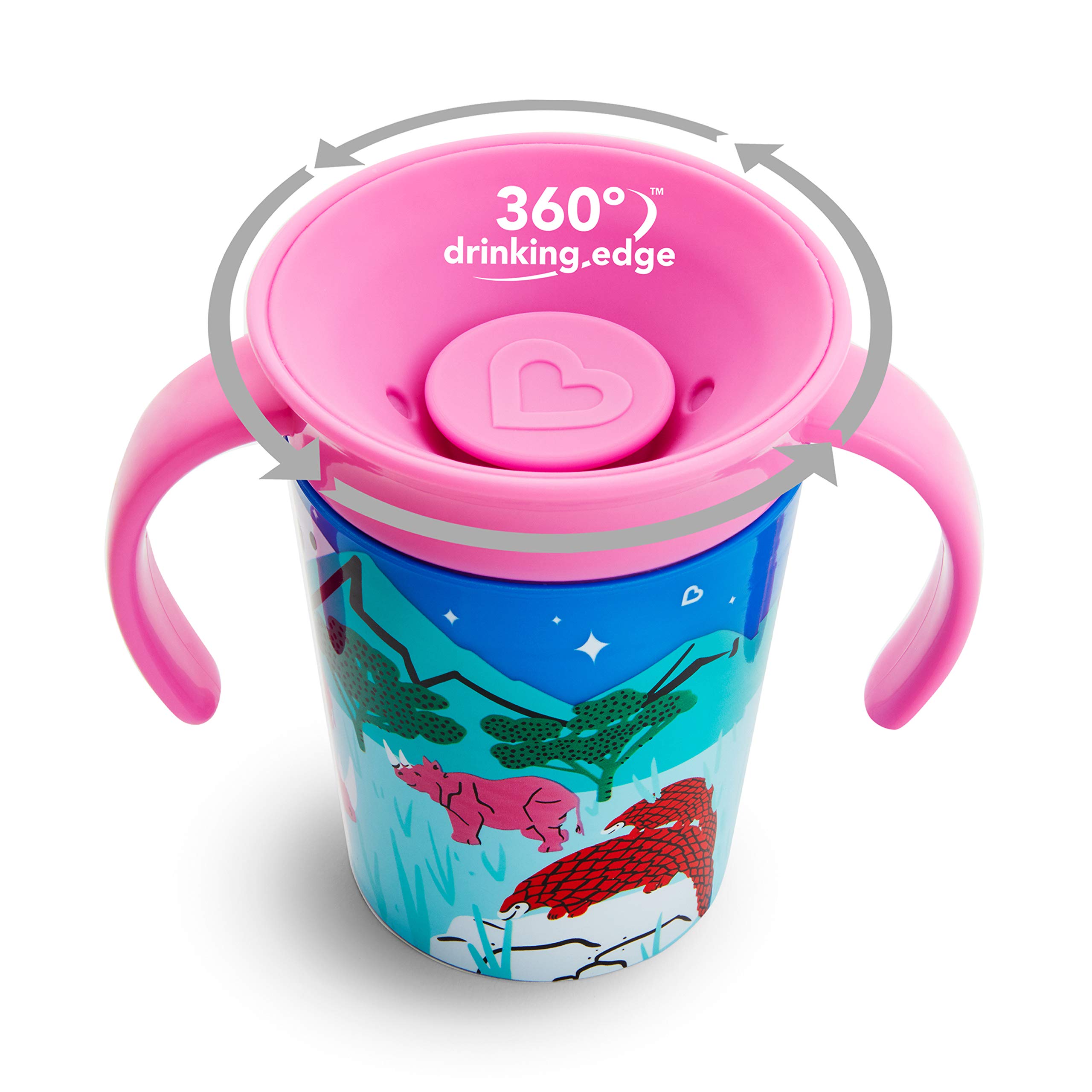 munchkin-miracle-360-trinklernbecher-2er-set-nashorn-tiger-177-ml-bpa-frei-mit-h image 2